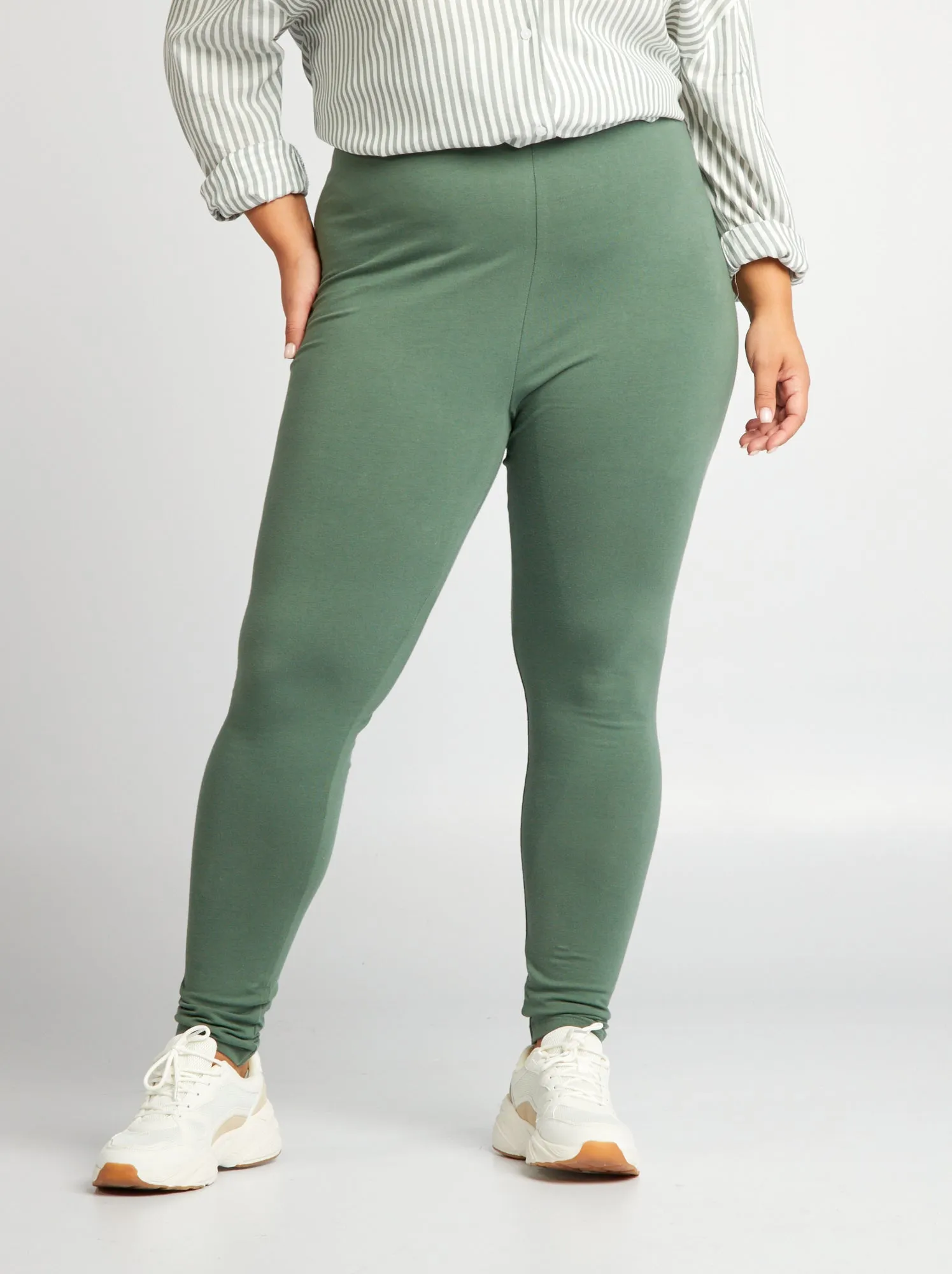 Leggings in tessuto stretch - VERDE