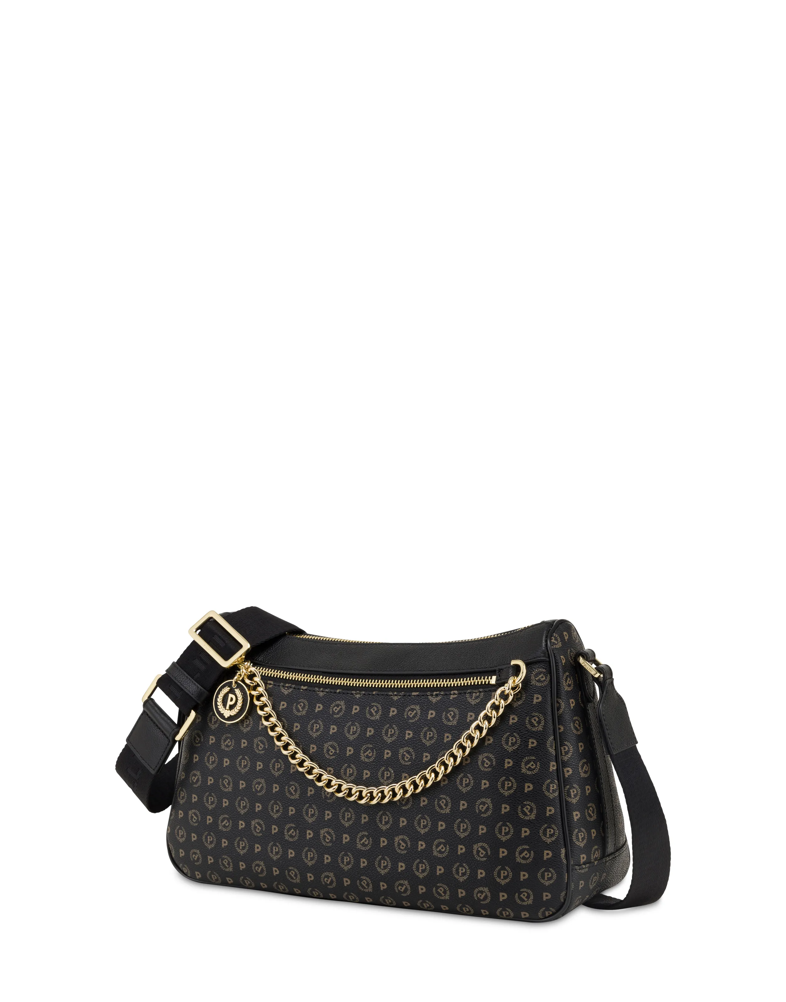     Linea Heritage Borsa A Tracolla In Pvc Heritage Logo Classic Nero/nero