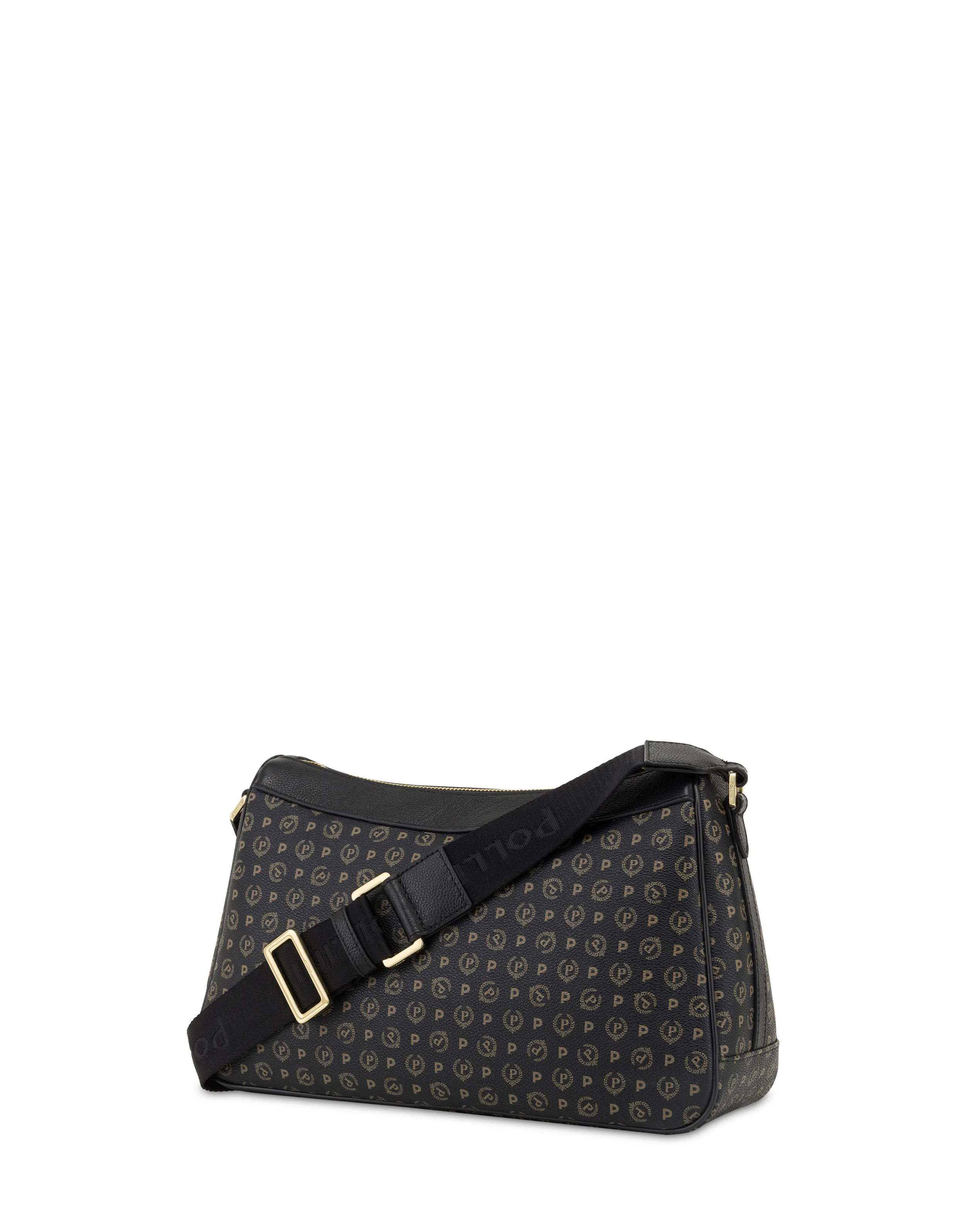     Linea Heritage Borsa A Tracolla In Pvc Heritage Logo Classic Nero/nero
