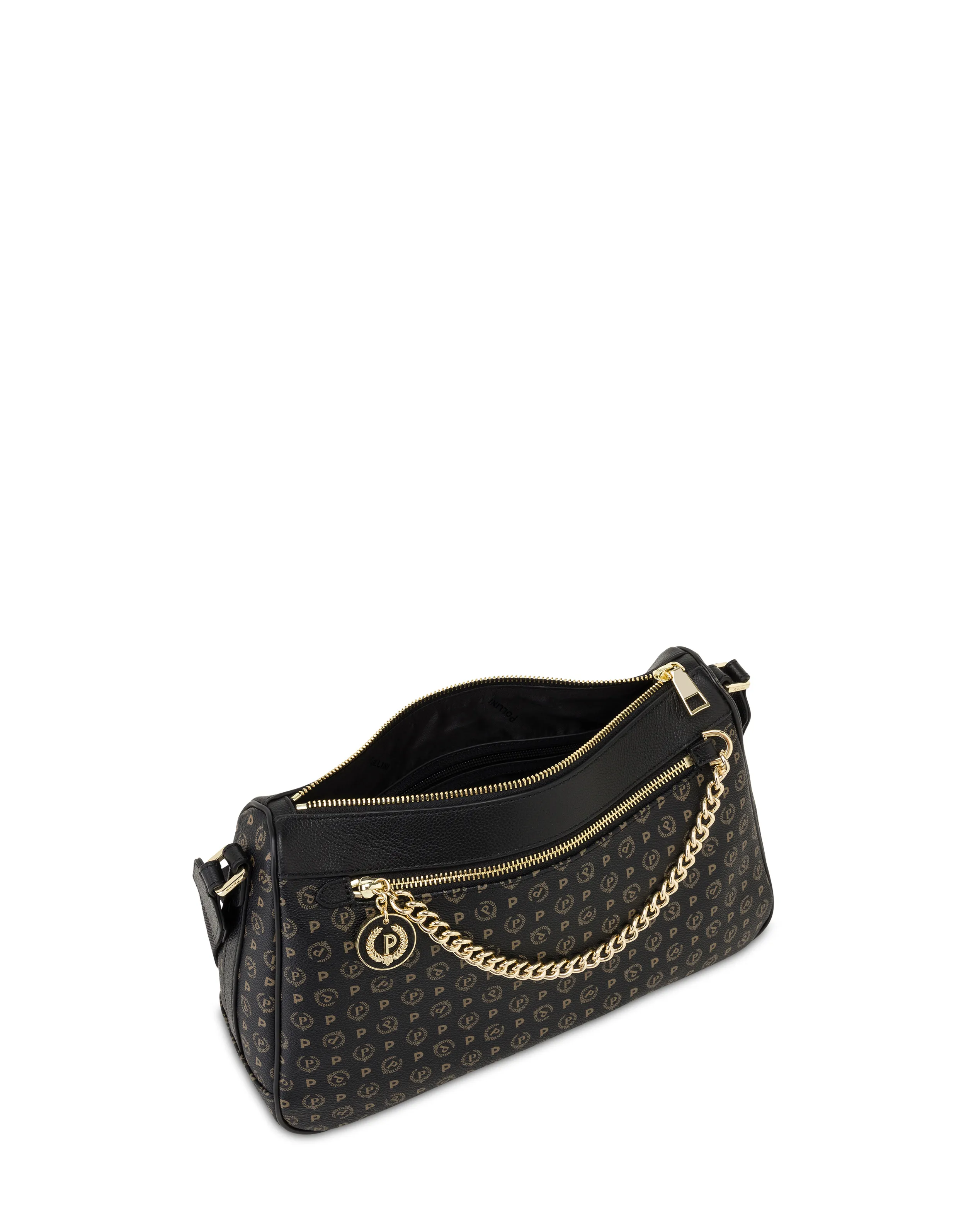     Linea Heritage Borsa A Tracolla In Pvc Heritage Logo Classic Nero/nero