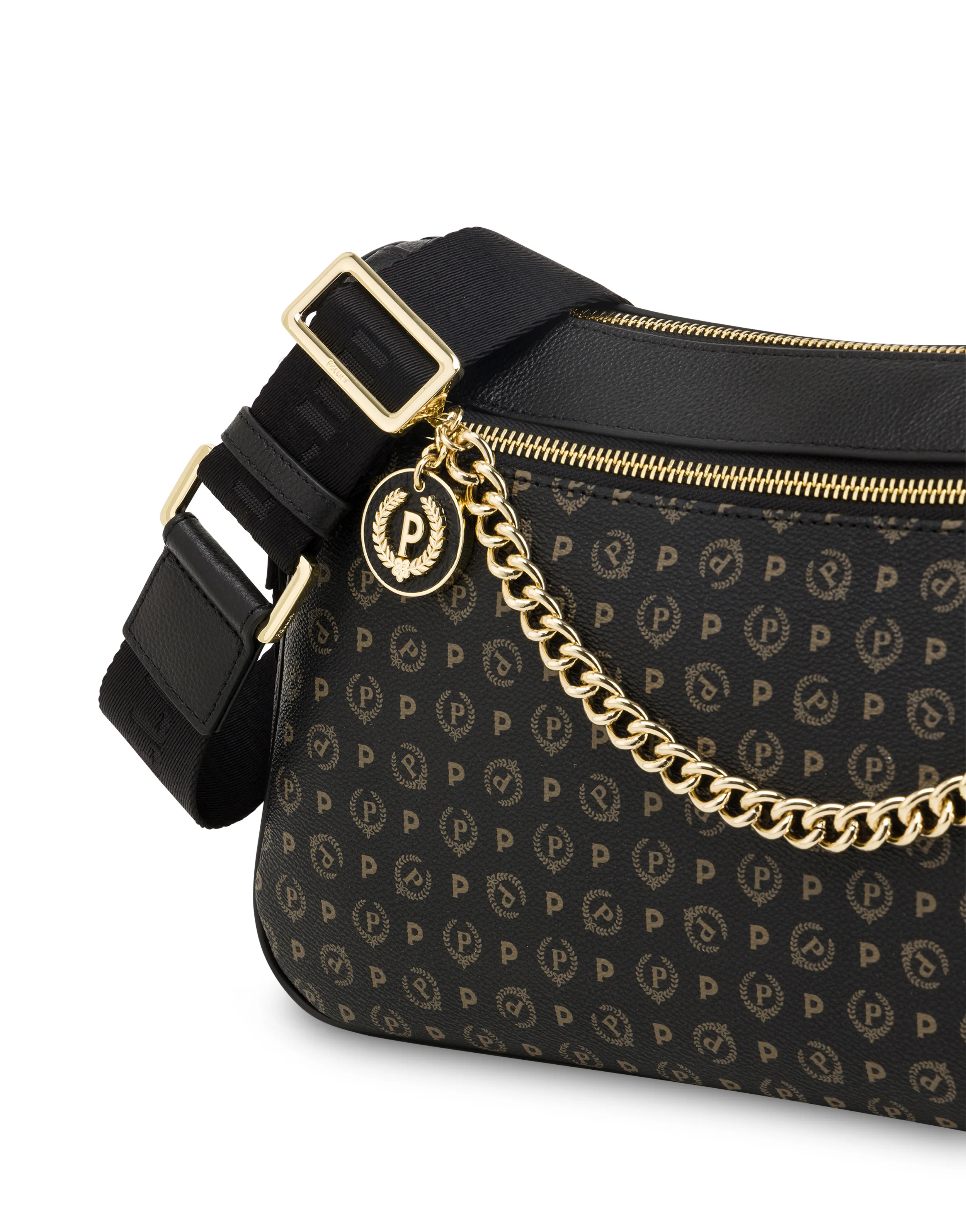     Linea Heritage Borsa A Tracolla In Pvc Heritage Logo Classic Nero/nero