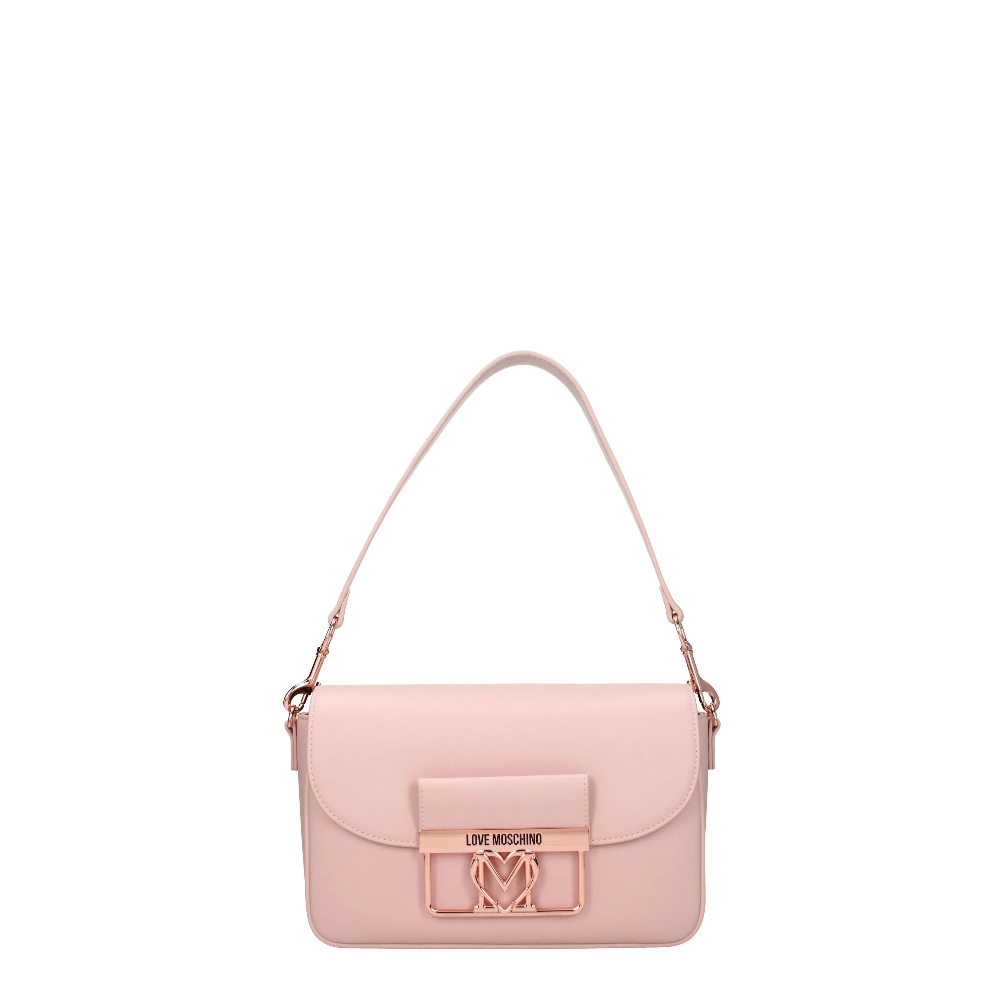 Love Moschino Borse a Spalla Donna Poliuretano Rosa/Rosa Cipria