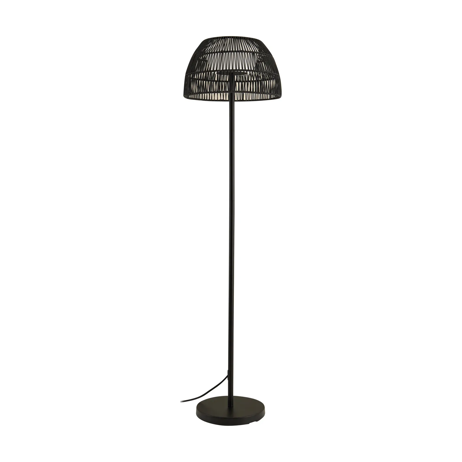 Lucande Lampada da terra da esterno Heribio, nero, ferro, 153 cm