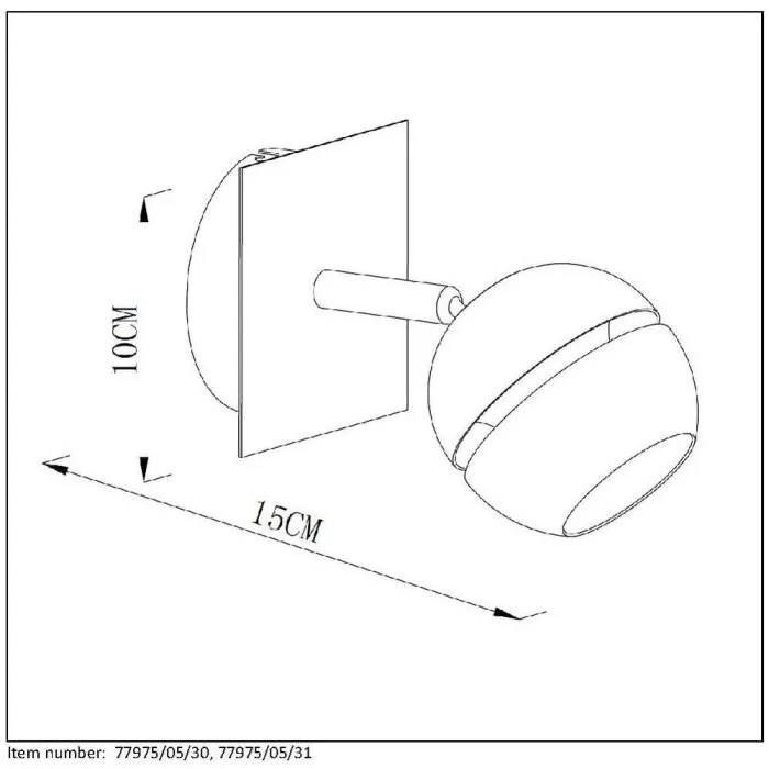 Lucide BINARI faretto LED Nero, 1-Luce