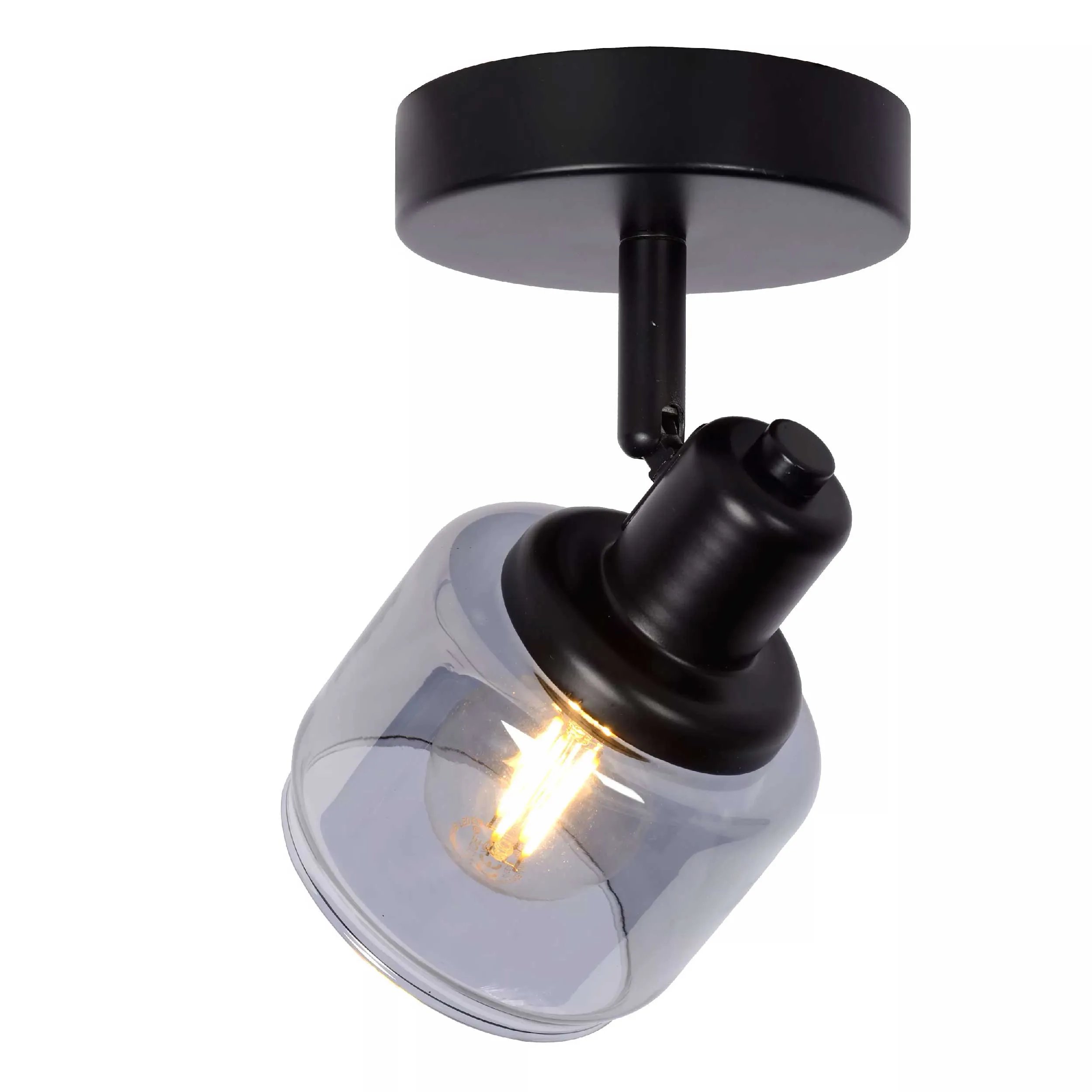 Lucide  Faretto dal design moderno in metallo e diffusore orientabile in vetro Bjorn - 40W