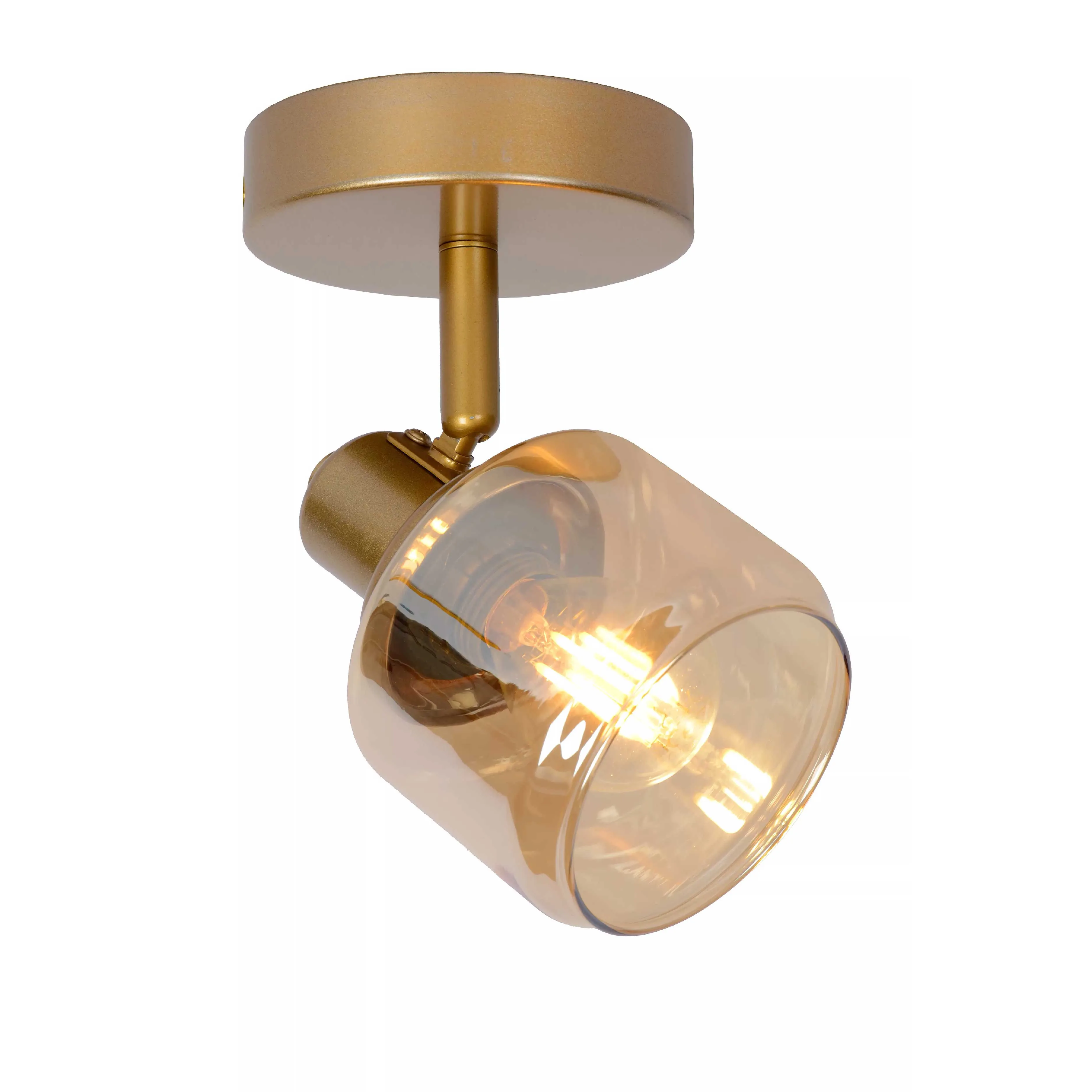 Lucide  Faretto dal design moderno in metallo e diffusore orientabile in vetro Bjorn - 40W