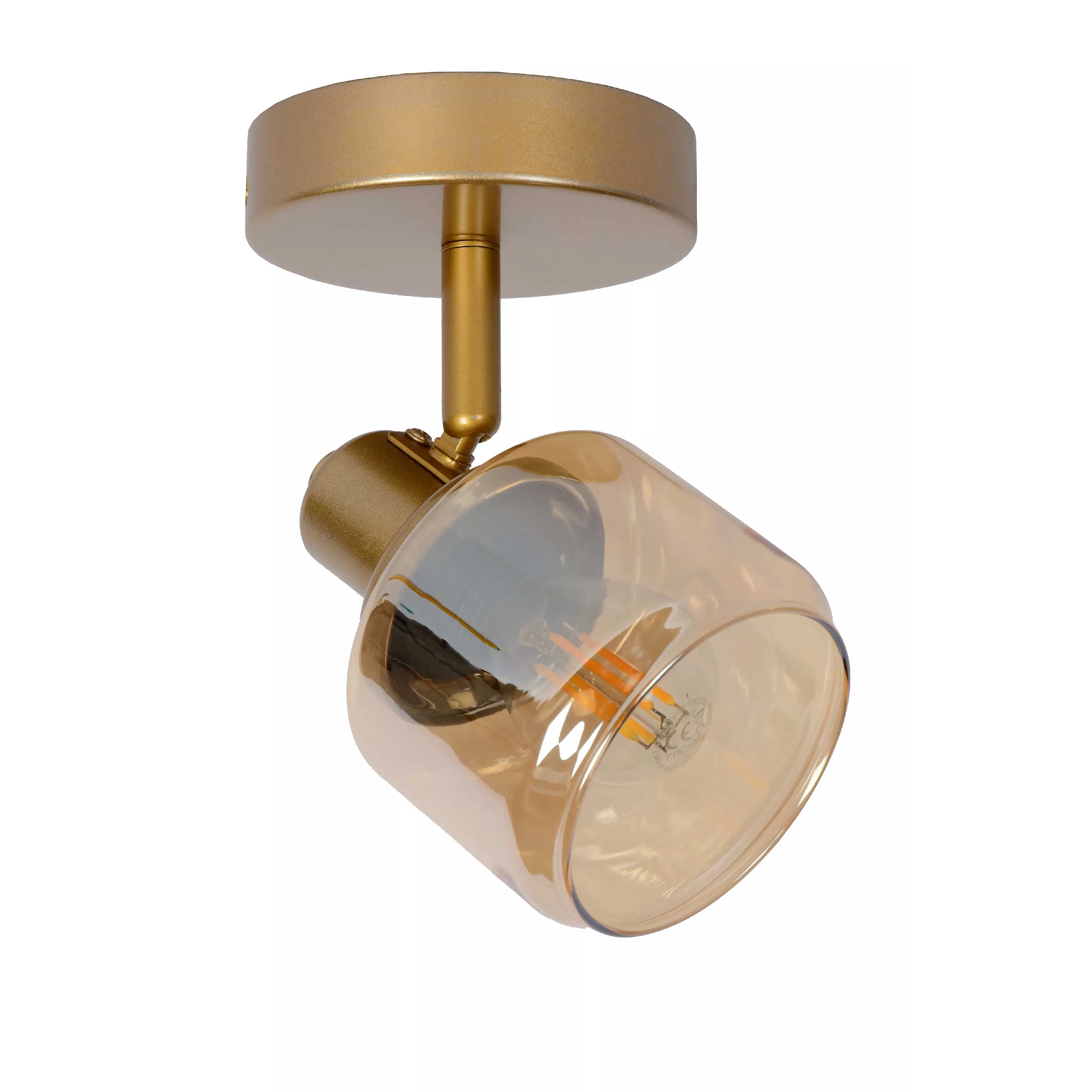Lucide  Faretto dal design moderno in metallo e diffusore orientabile in vetro Bjorn - 40W
