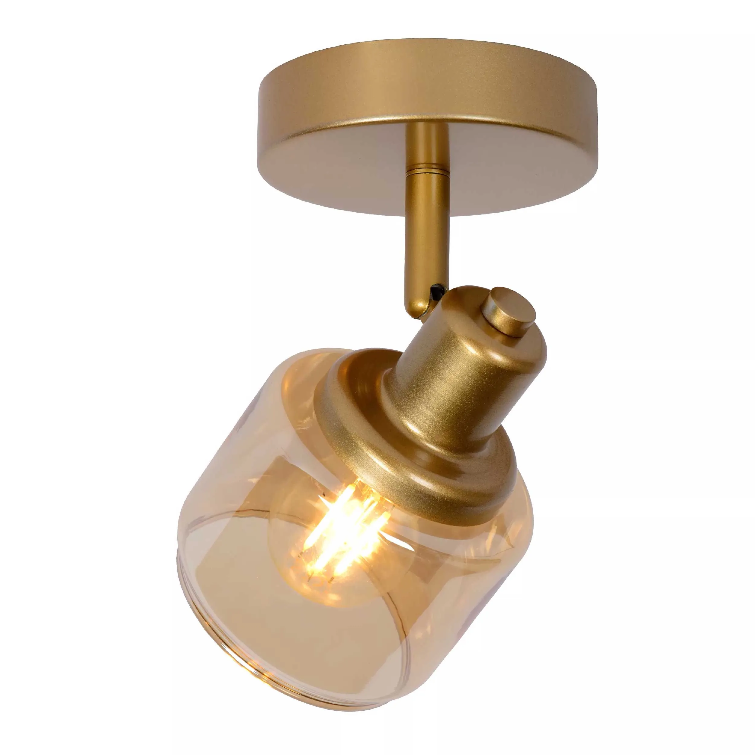Lucide  Faretto dal design moderno in metallo e diffusore orientabile in vetro Bjorn - 40W