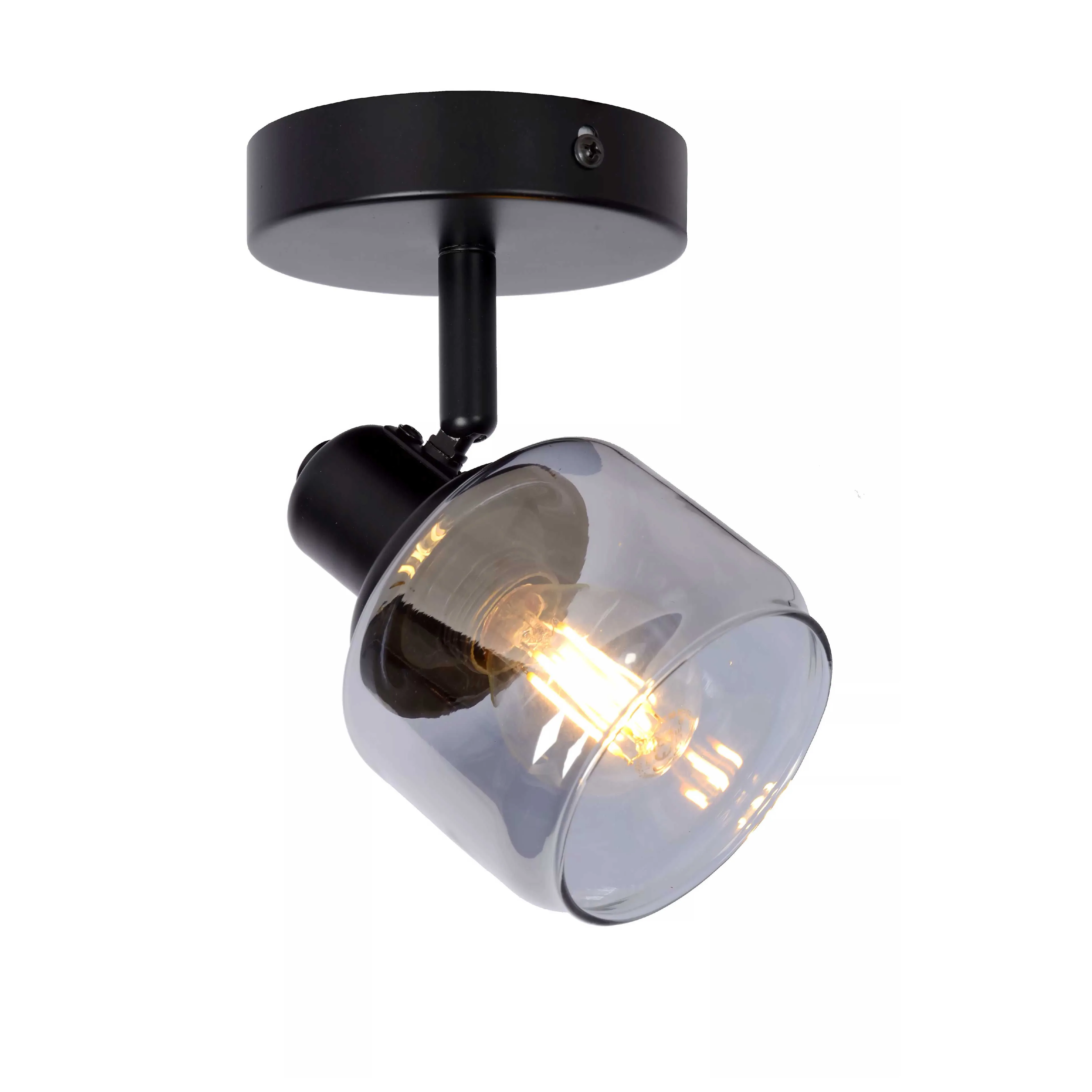 Lucide  Faretto dal design moderno in metallo e diffusore orientabile in vetro Bjorn - 40W