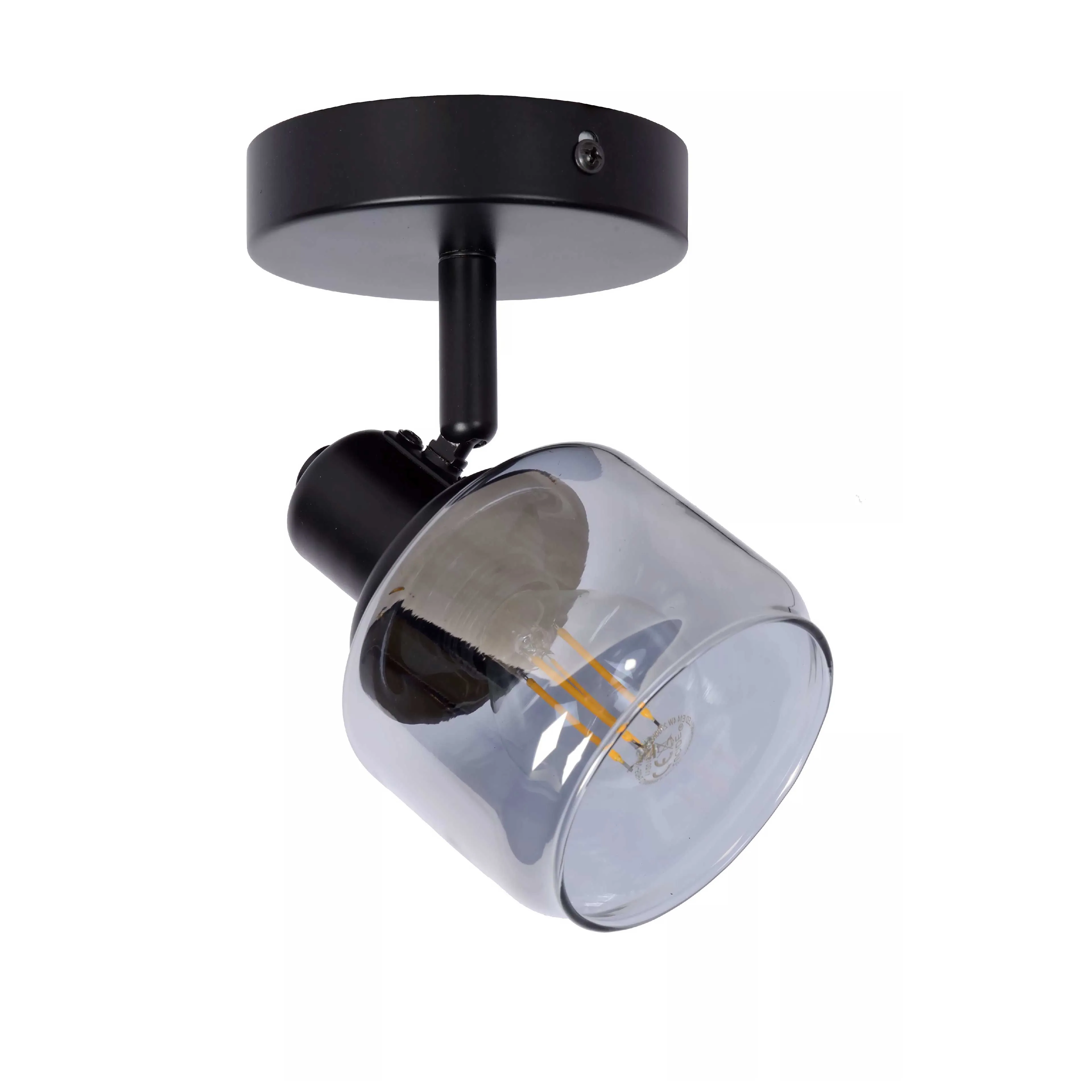 Lucide  Faretto dal design moderno in metallo e diffusore orientabile in vetro Bjorn - 40W