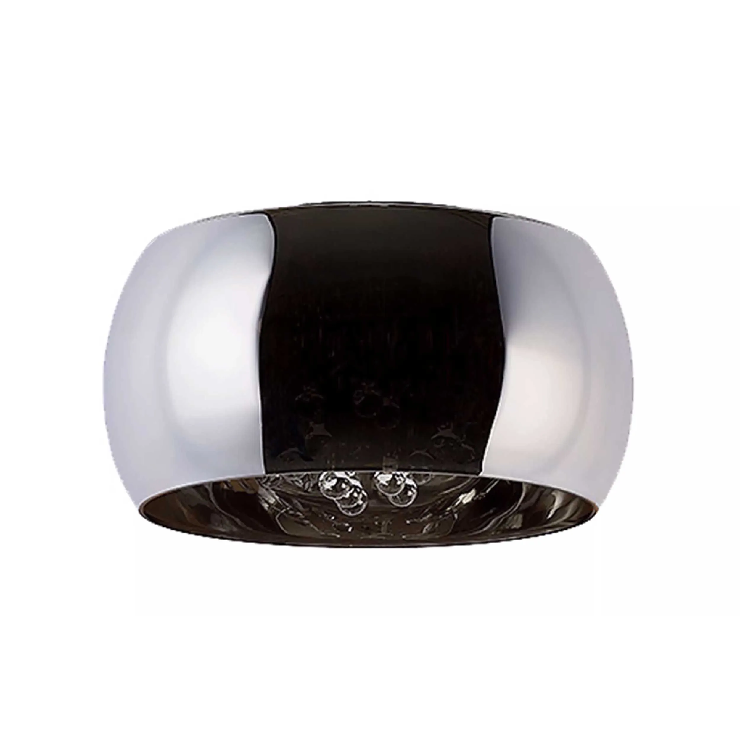 Lucide  Plafoniera da soffitto struttura grande in metallo e diffusore rotondo in vetro Pearl - 28W