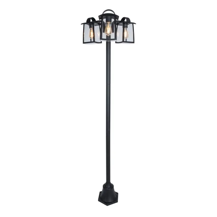 Lutec KELSEY Lampione multibraccia Nero, 3-Luci