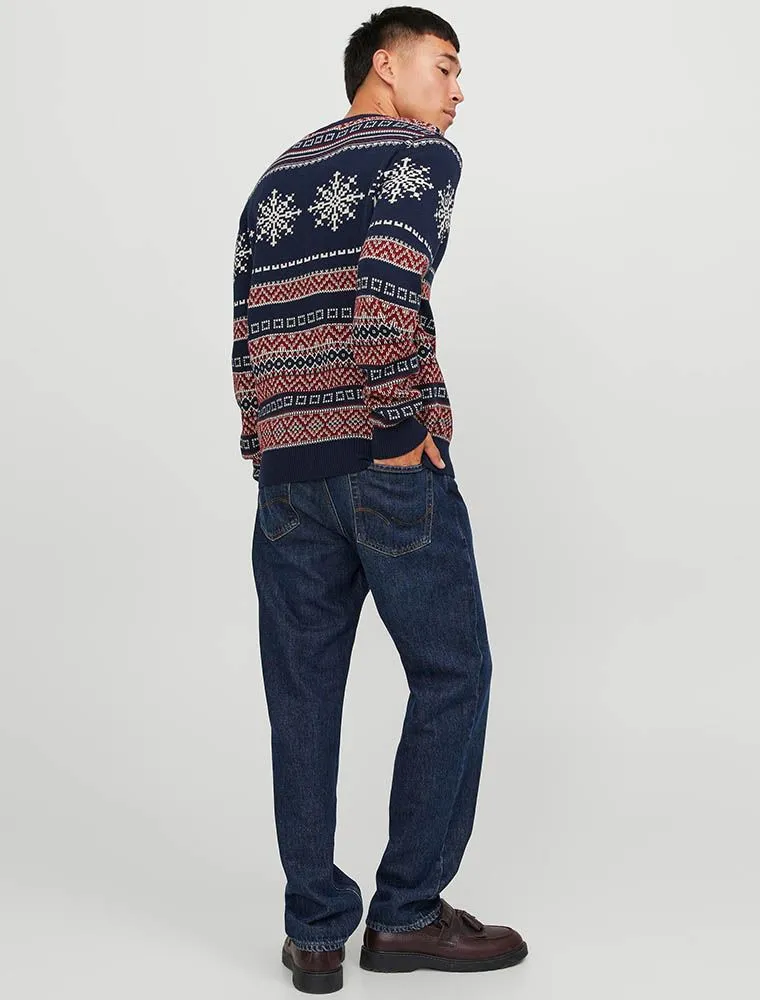 Maglia Manica Lunga Casual Jack & Jones - Navy Blazer