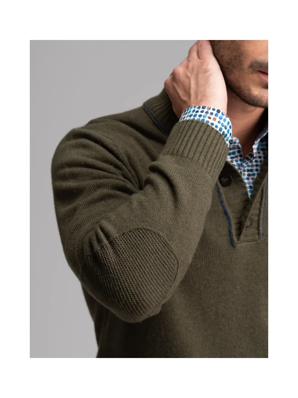 Maglia uomo lupetto misto cashmere