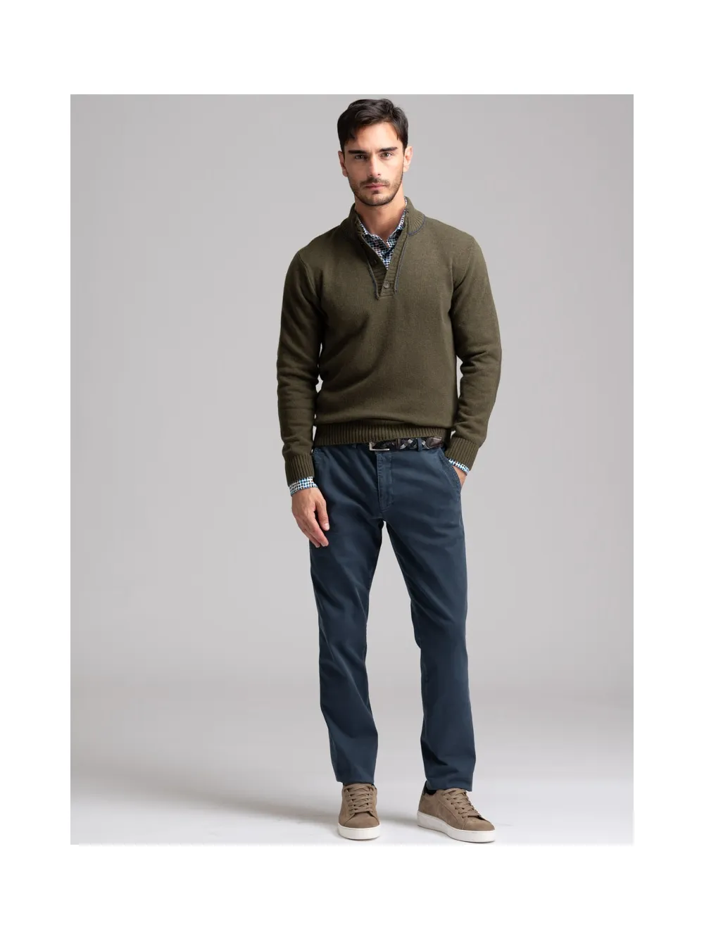 Maglia uomo lupetto misto cashmere