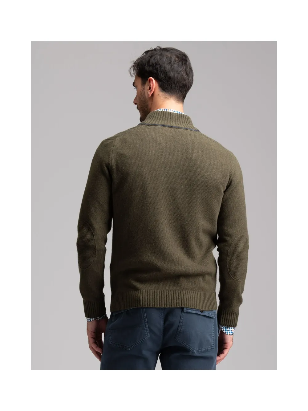 Maglia uomo lupetto misto cashmere