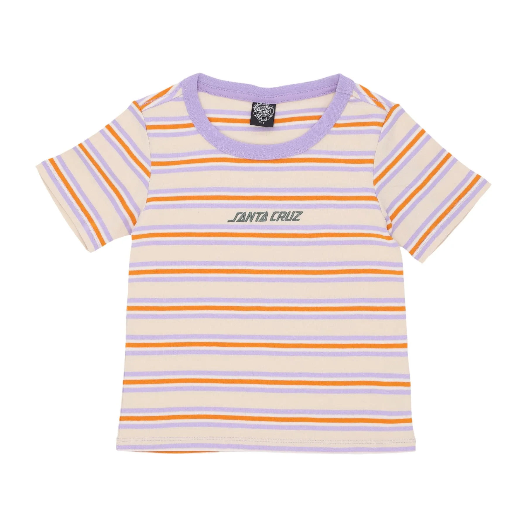 Maglietta Corta Donna Strip Logo Emb Tee Multi Stripe
