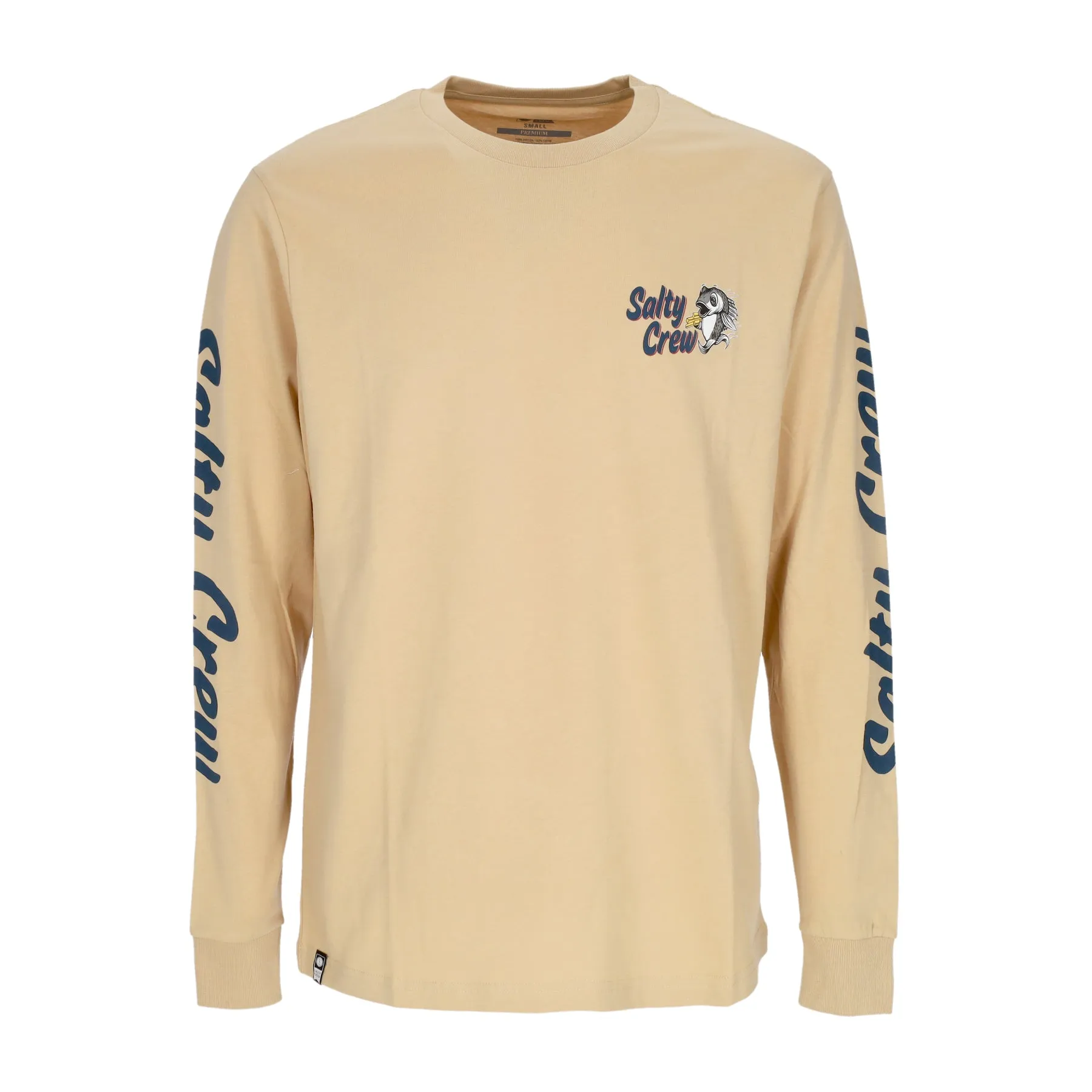 Maglietta Manica Lunga Uomo Fish and Chips Premium L/s Tee Camel