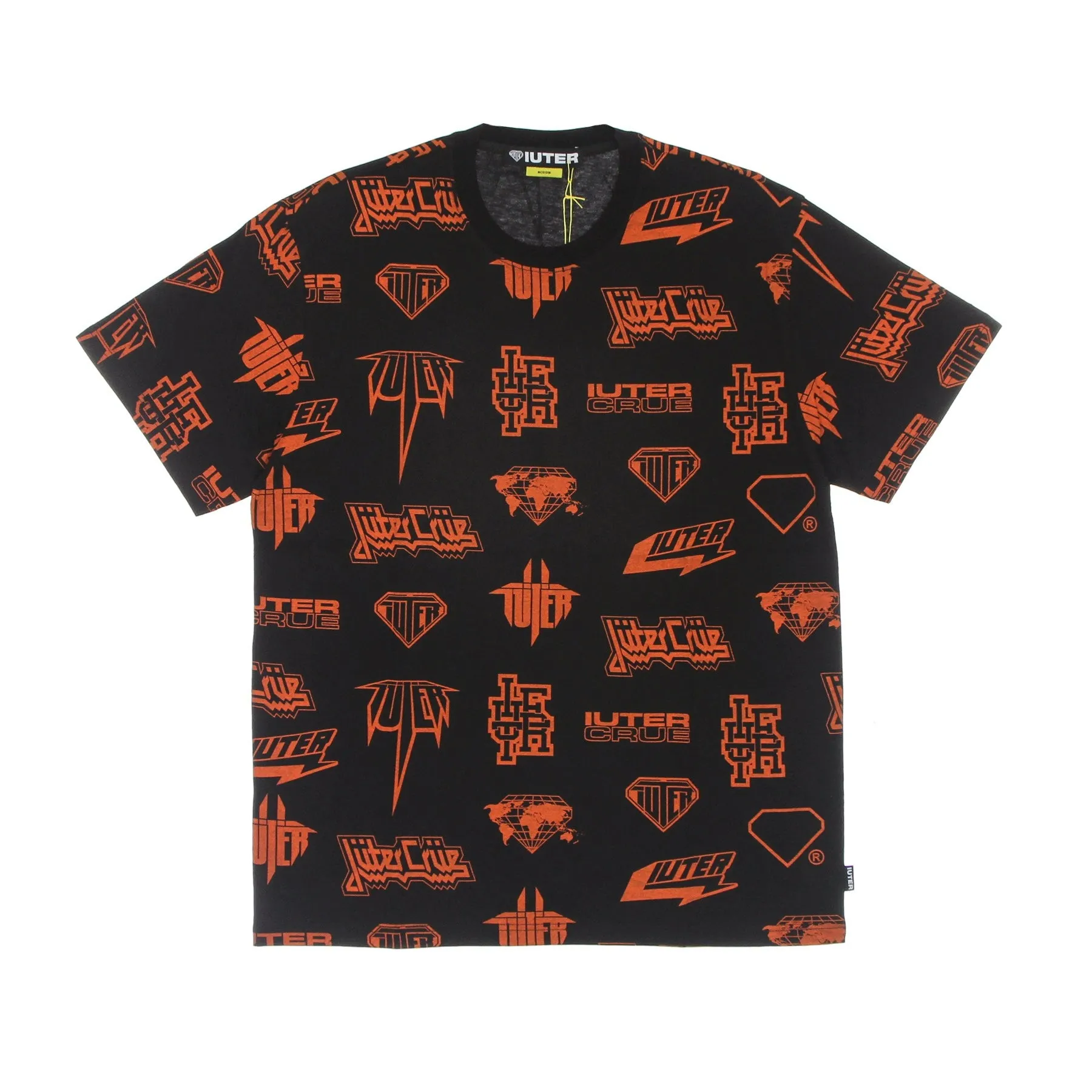 Maglietta Uomo Horns Allover Tee Black