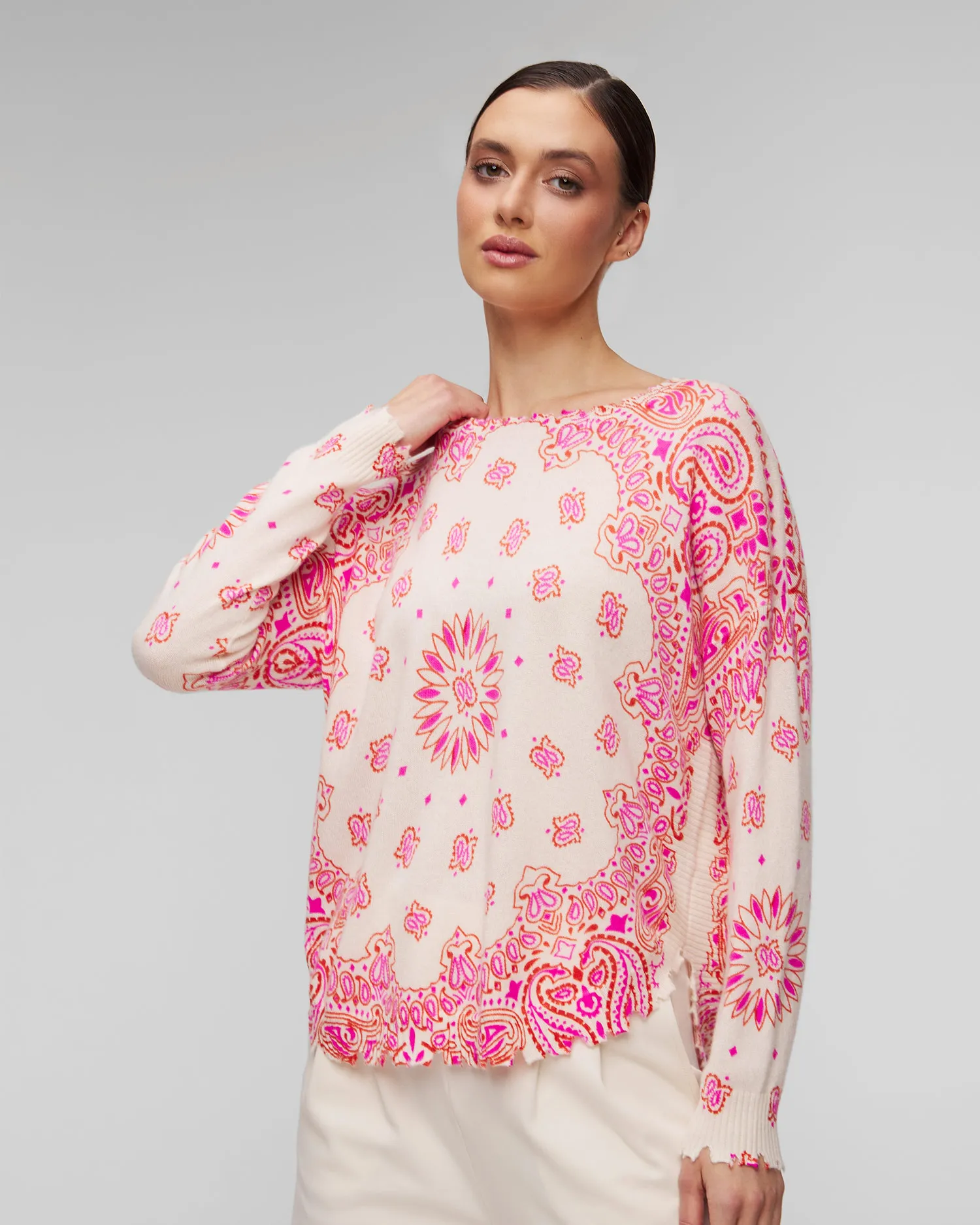 Maglione in cashmere da donna Kujten Mela Western f3221-226