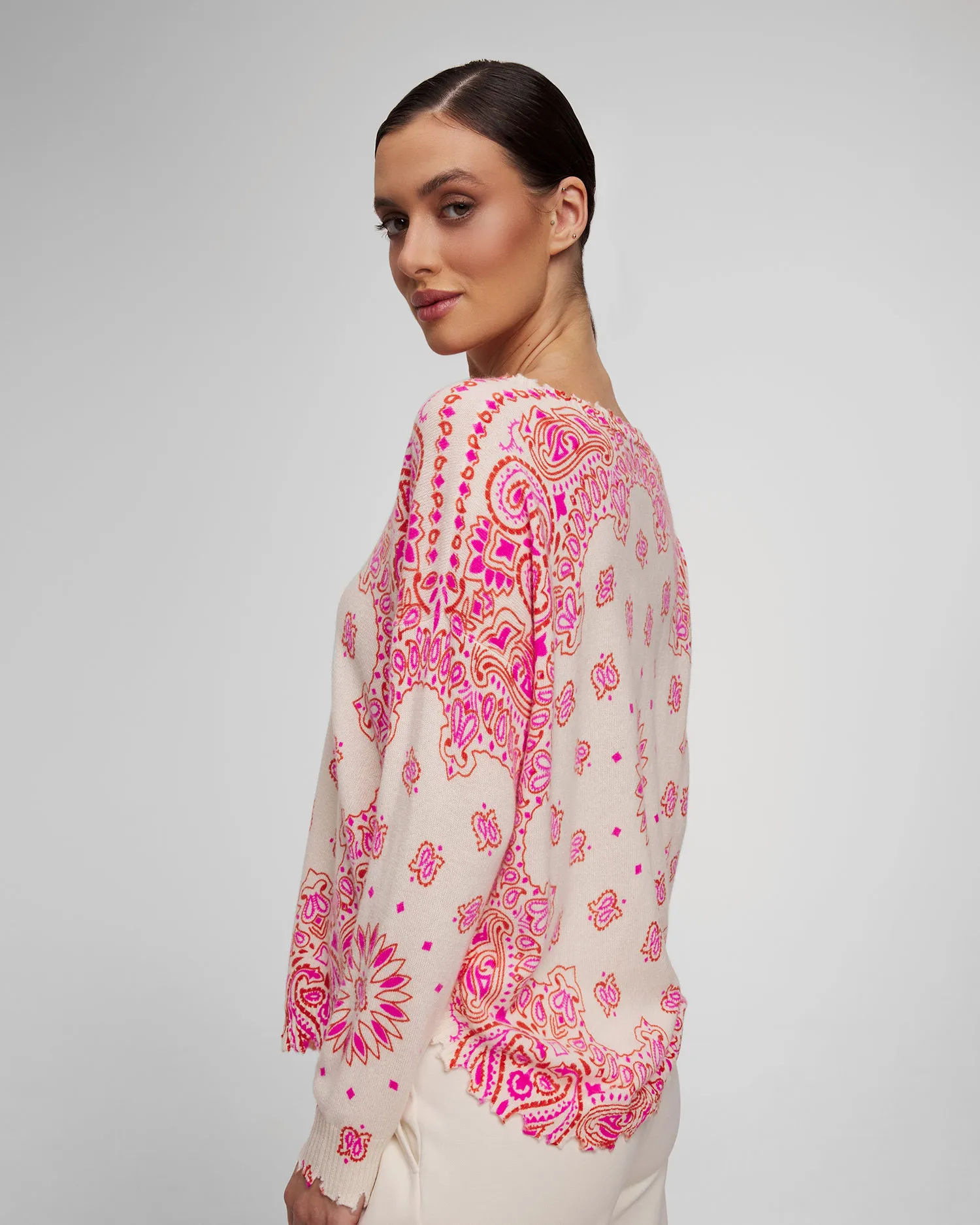 Maglione in cashmere da donna Kujten Mela Western f3221-226