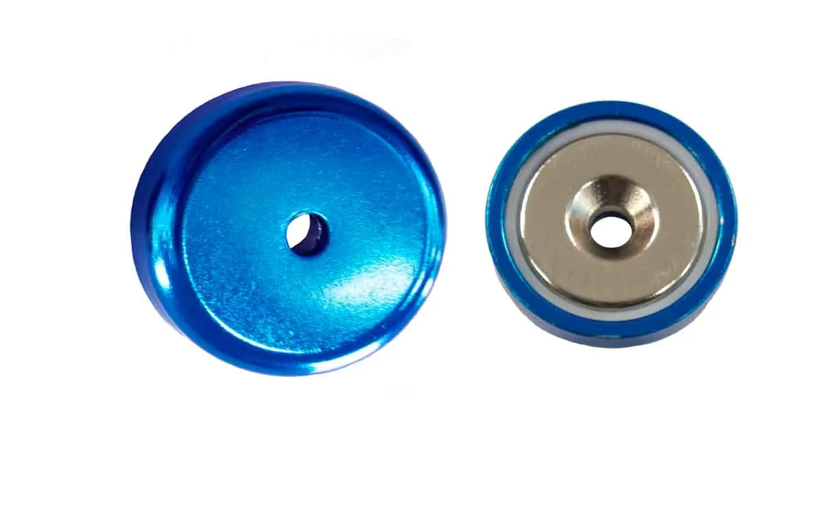 Magnete cilindrico Eclipse, Ø 16mm spesso 5mm, trazione 6kg, M3