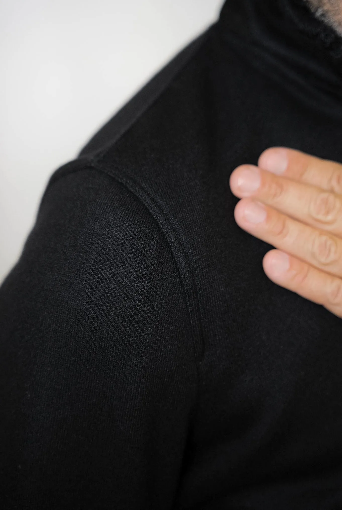 MANDELLI Giubbino in Jersey Cashmere Nero