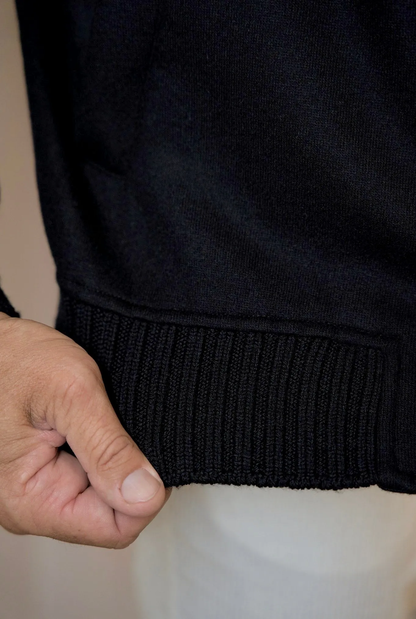 MANDELLI Giubbino in Jersey Cashmere Nero