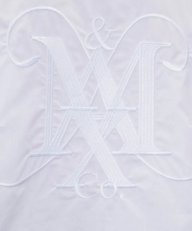 Max & Co Blusa AIA bianca con ricamo stemma logo AIA