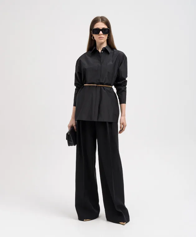 Michael Kors Camicia nera con seta EWA7250248