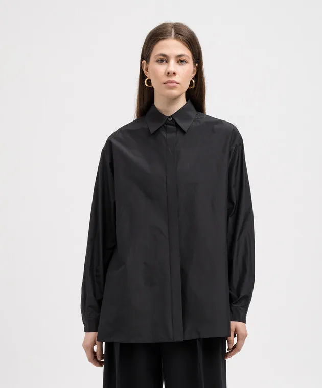 Michael Kors Camicia nera con seta EWA7250248