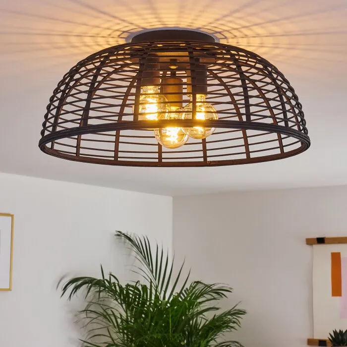 Mongolei Plafoniera Nero, 1-Luce
