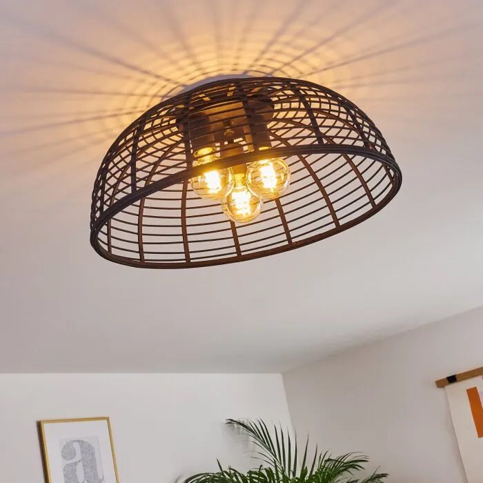 Mongolei Plafoniera Nero, 1-Luce