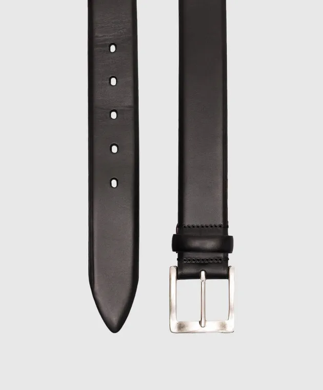 MooRER Cintura in pelle nera BERTHASH