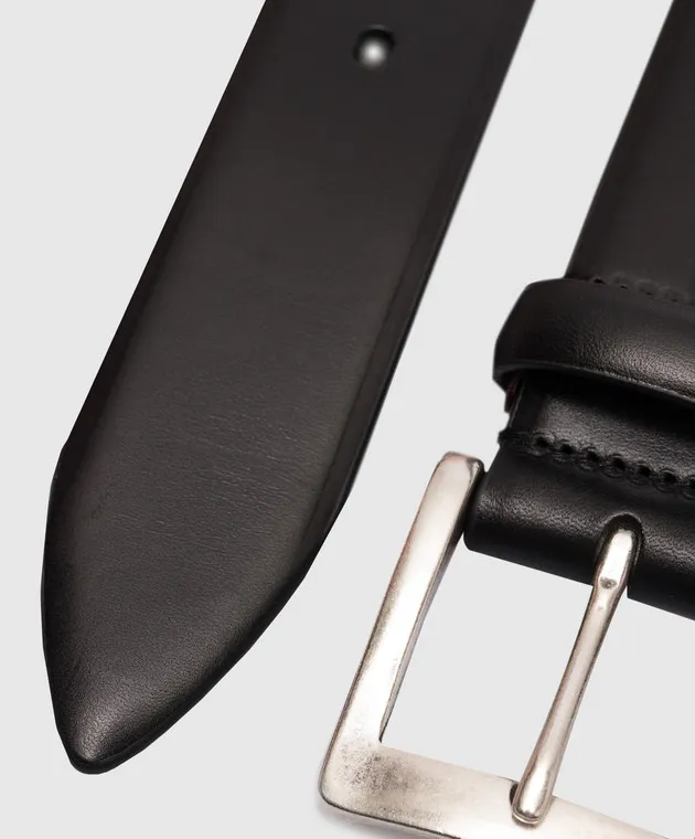 MooRER Cintura in pelle nera BERTHASH