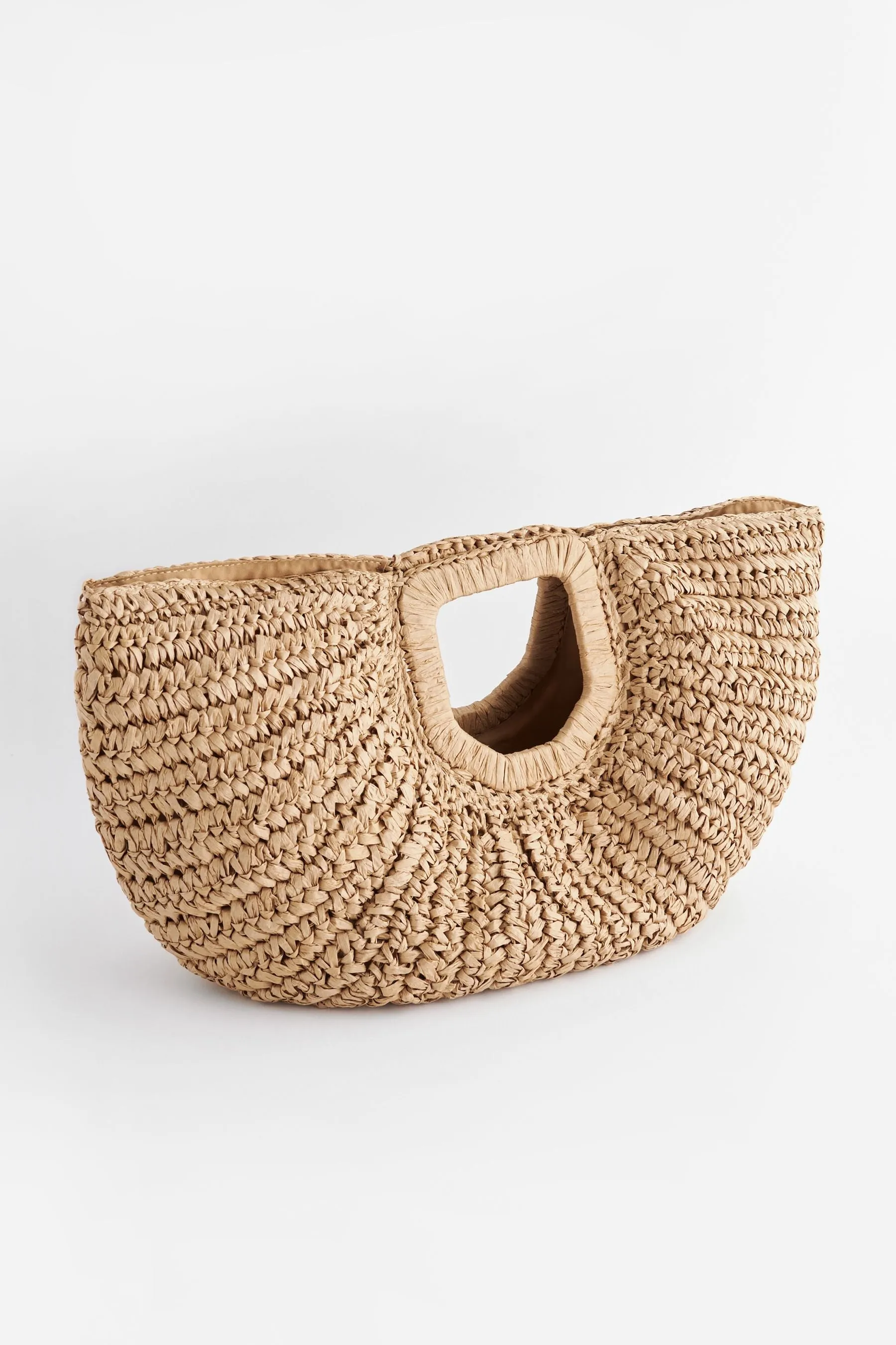 Naturale  - Naturale in paglia con ventagli - Borsa a mano