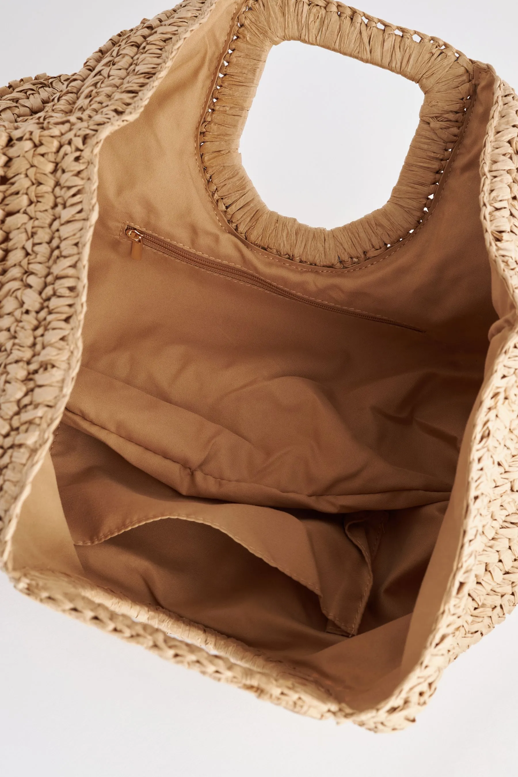 Naturale  - Naturale in paglia con ventagli - Borsa a mano