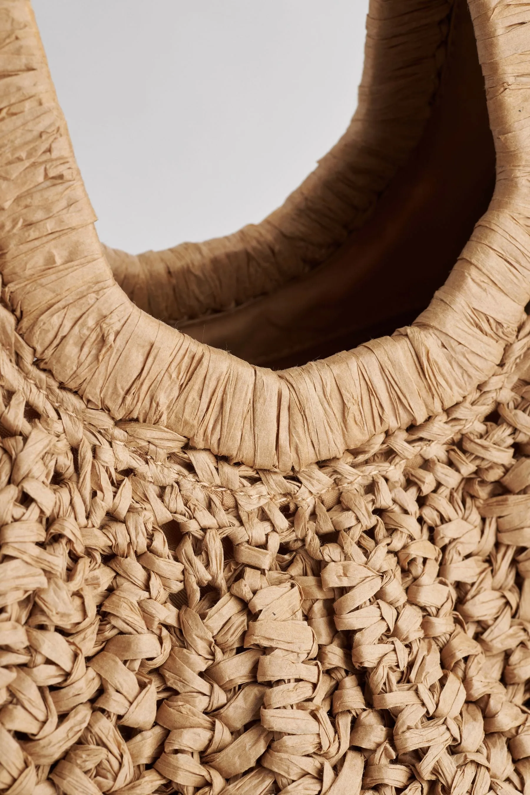 Naturale  - Naturale in paglia con ventagli - Borsa a mano