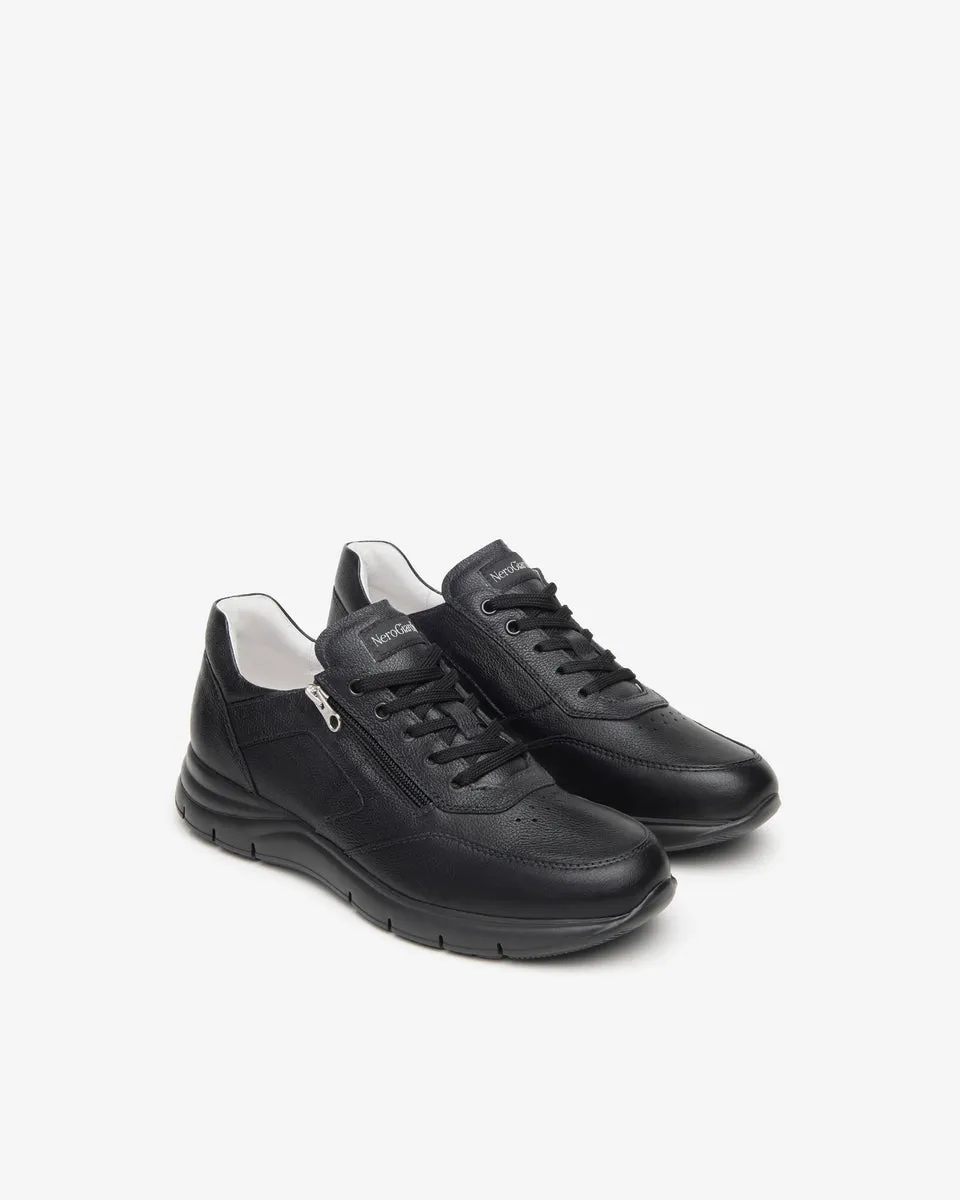 Nero Giardini E400182U sneakers uomo in pelle nero