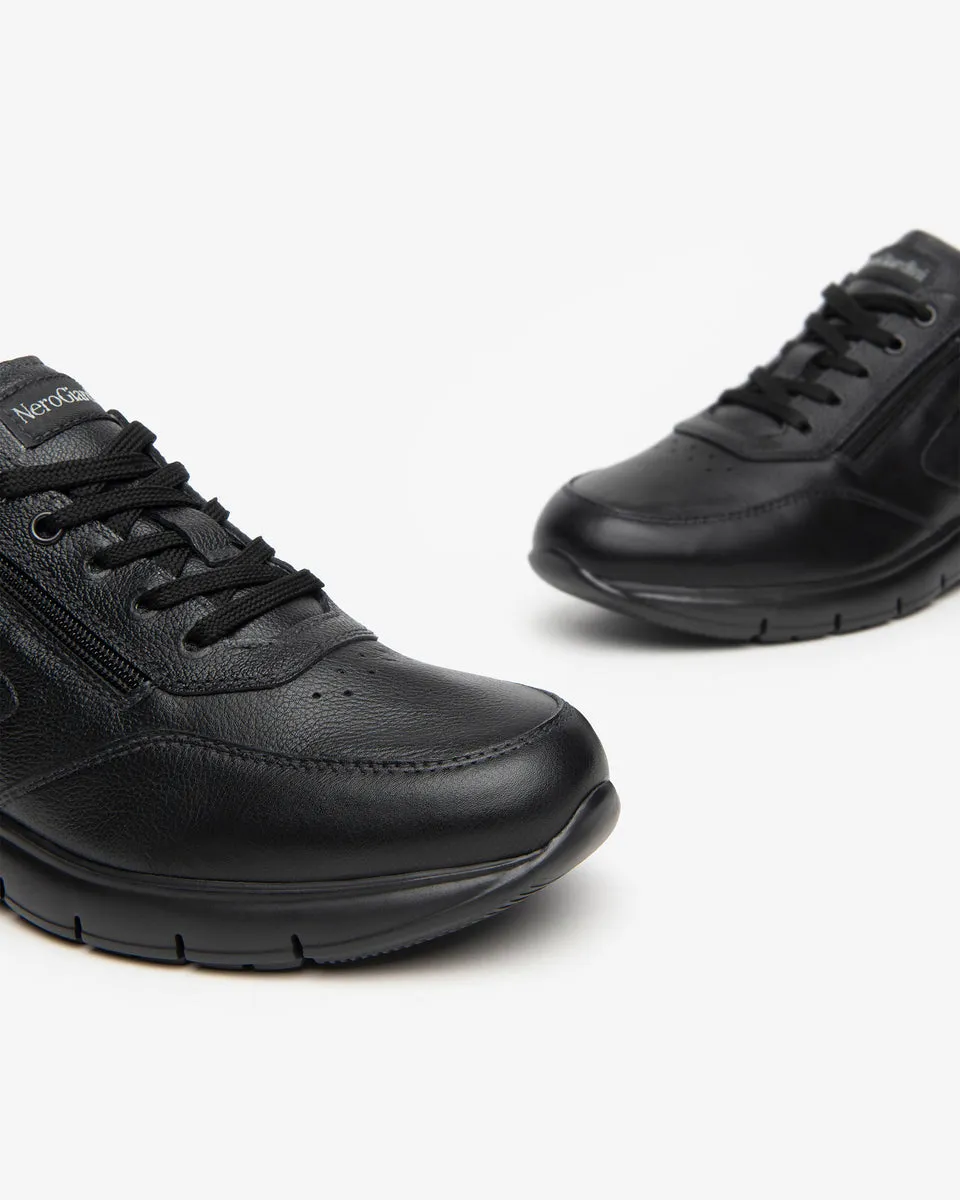 Nero Giardini E400182U sneakers uomo in pelle nero