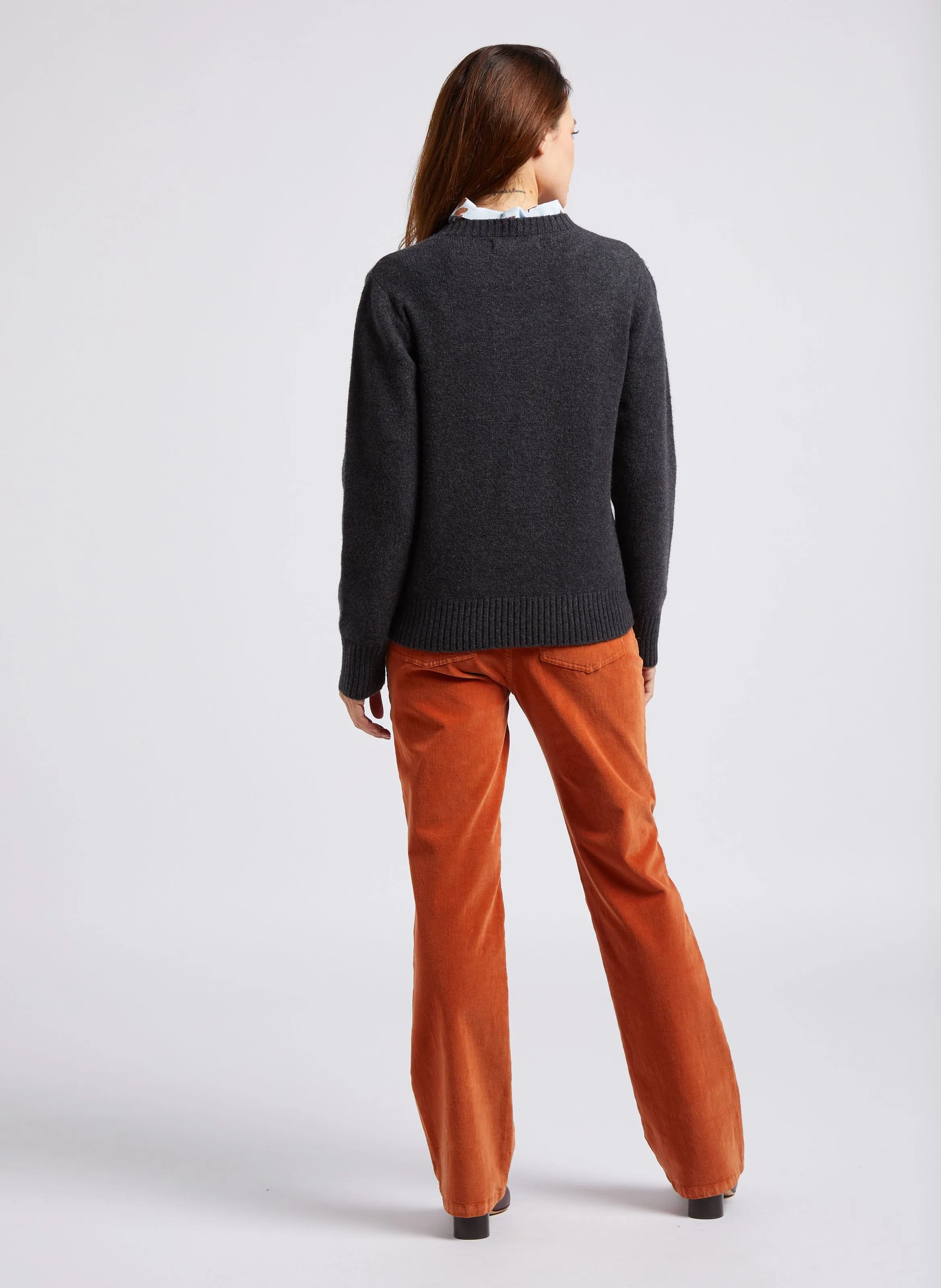 NICE THINGS   Camicia sciancrata collo classico in cotone | Blu