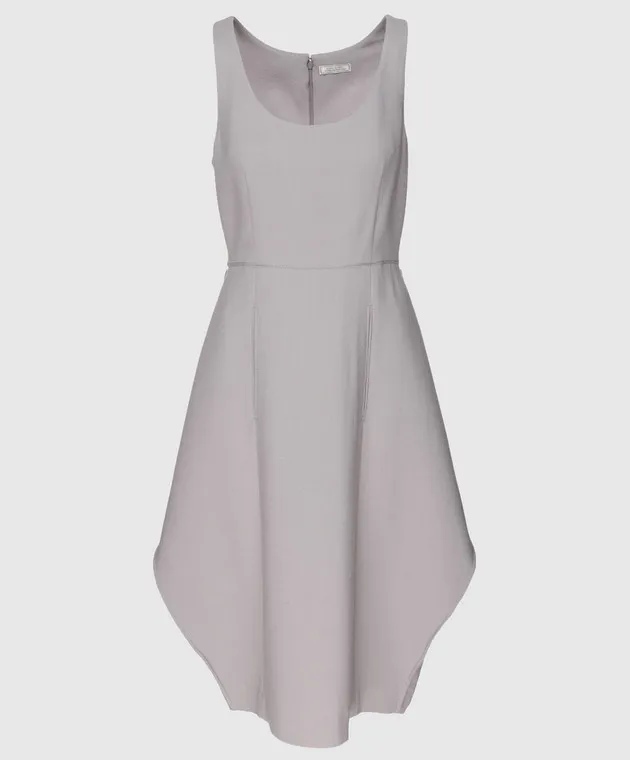 NINA RICCI Abito in lana grigia 18PCRO002WV0230