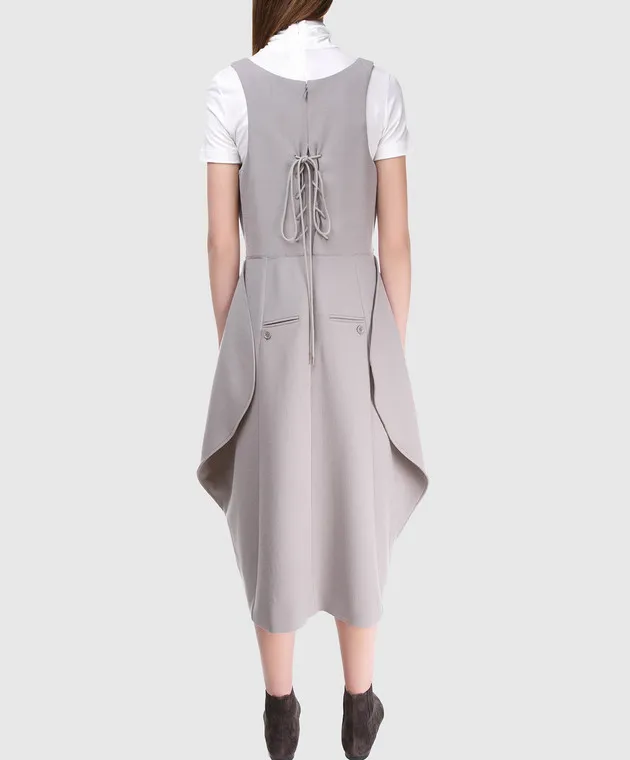 NINA RICCI Abito in lana grigia 18PCRO002WV0230