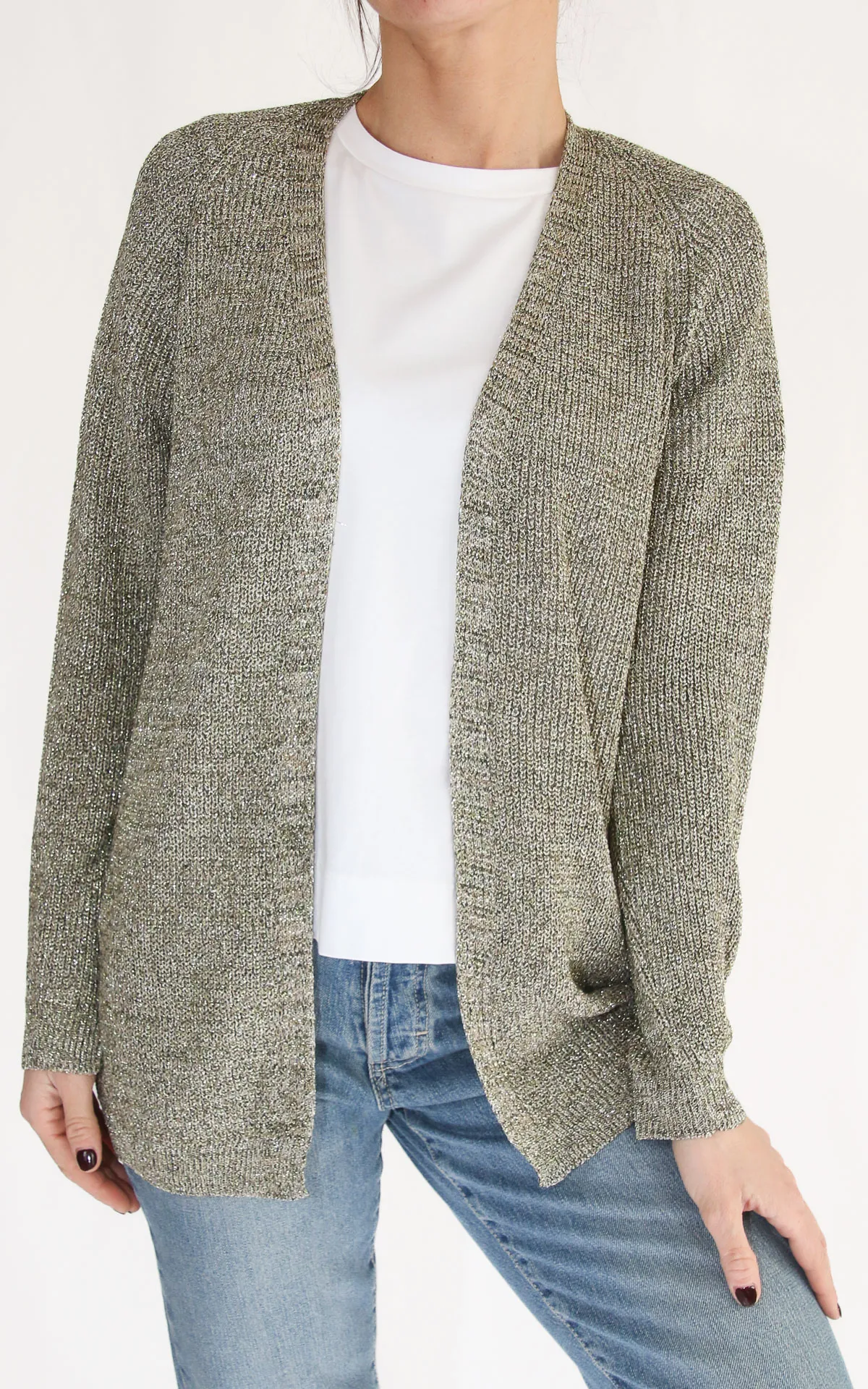 Off-on – Cardigan lurex – Verde