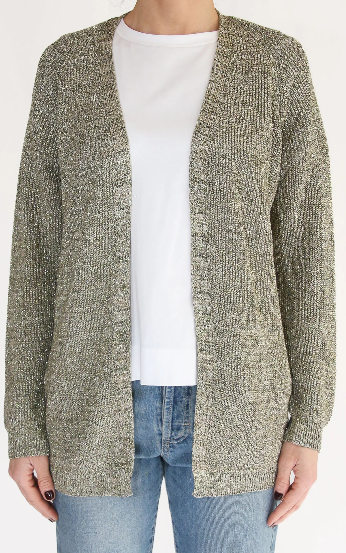 Off-on – Cardigan lurex – Verde