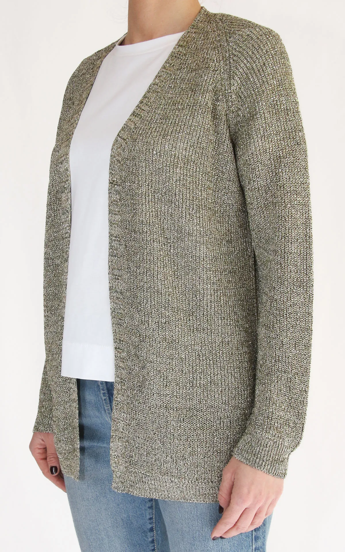 Off-on – Cardigan lurex – Verde