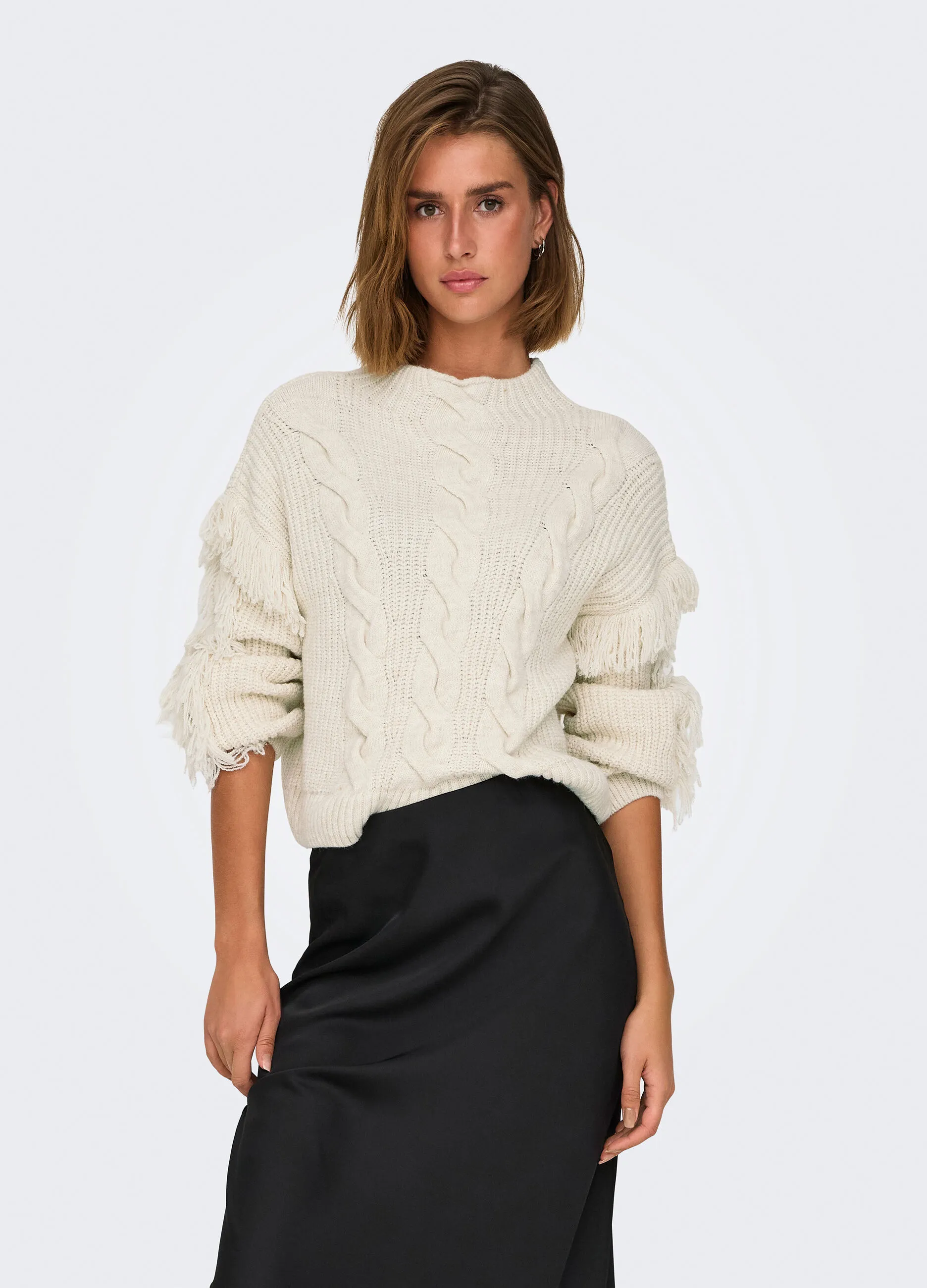 ONLY  Pullover a maniche lunghe sfrangiato donna