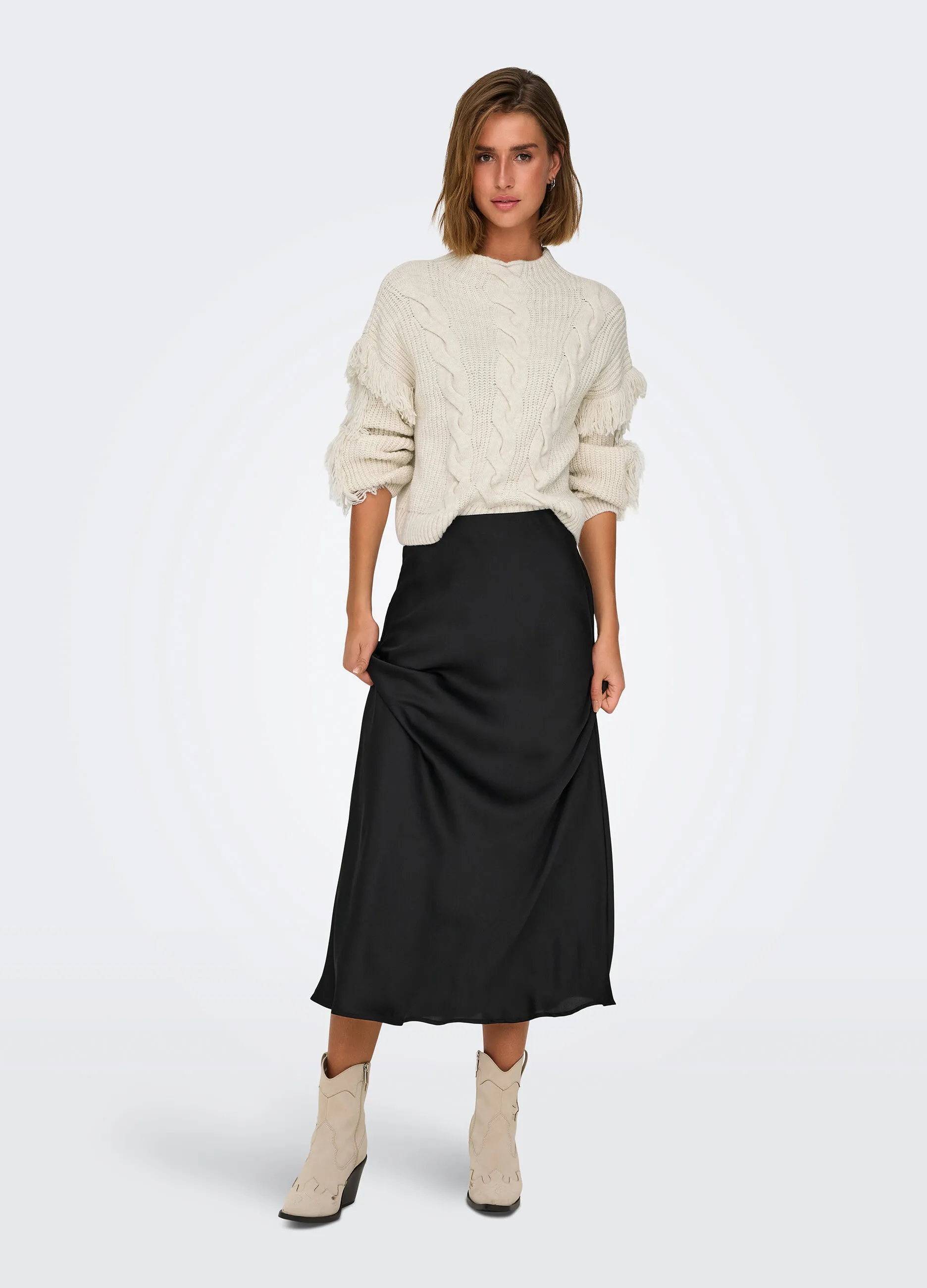 ONLY  Pullover a maniche lunghe sfrangiato donna