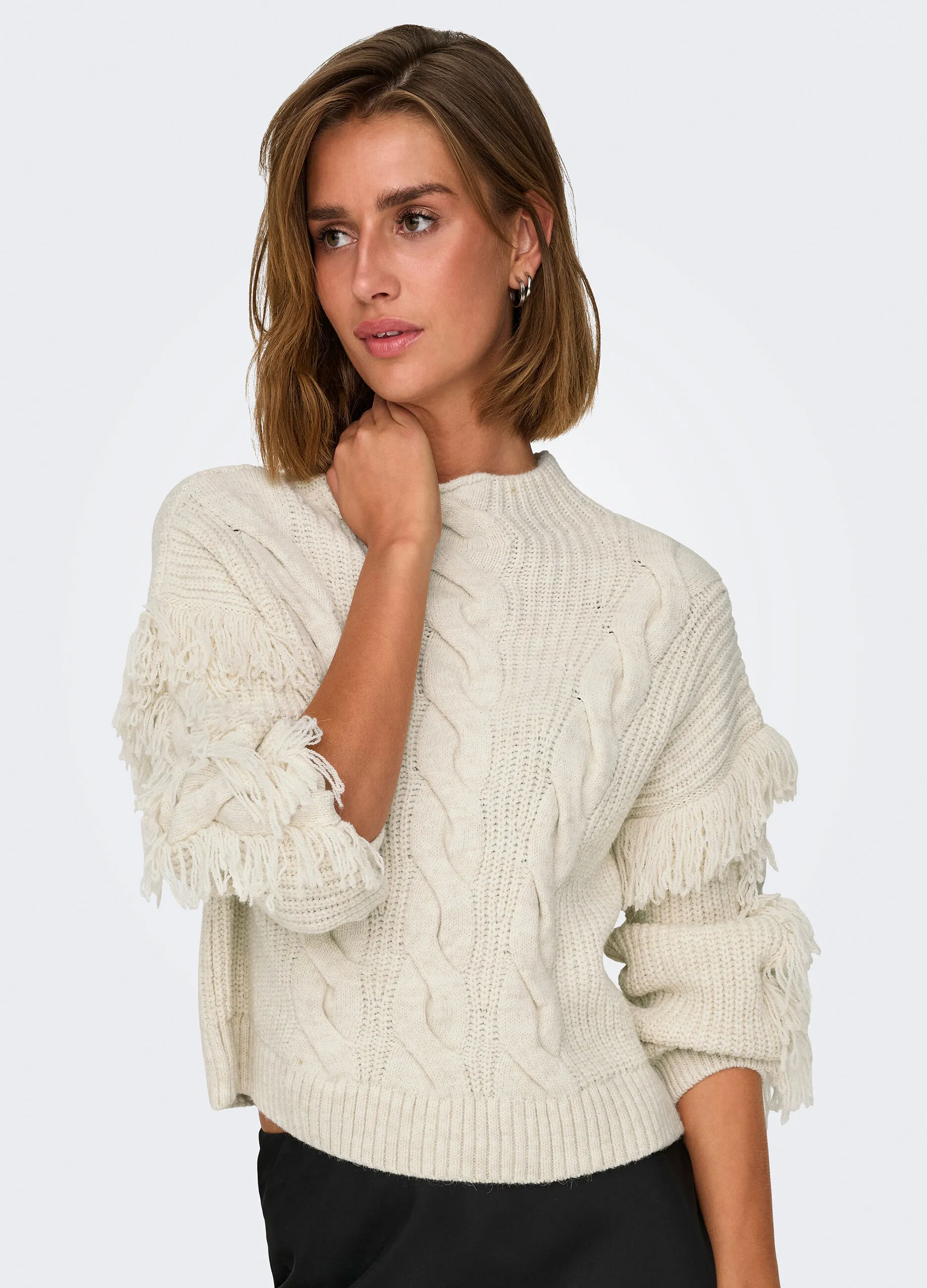 ONLY  Pullover a maniche lunghe sfrangiato donna