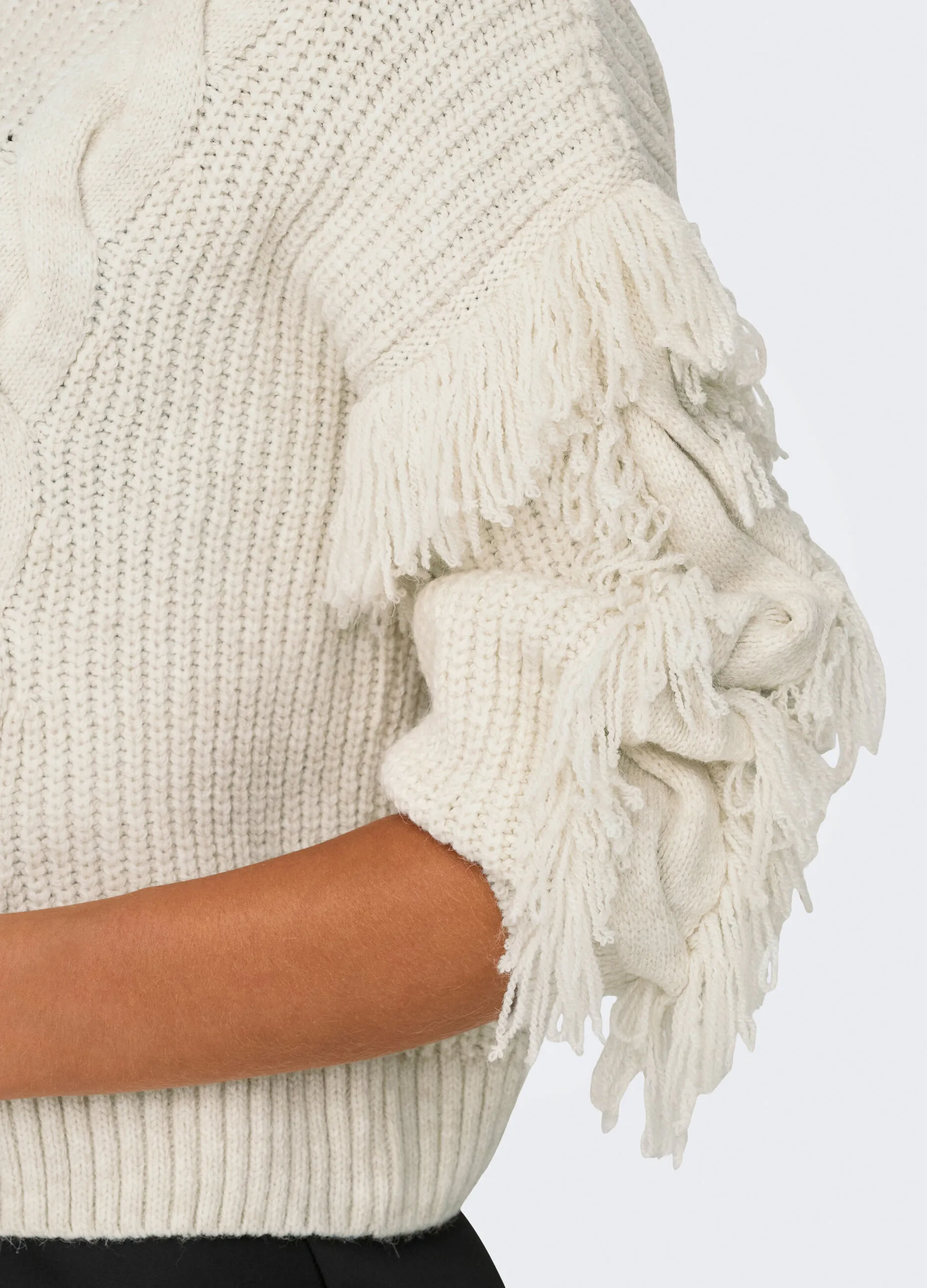 ONLY  Pullover a maniche lunghe sfrangiato donna